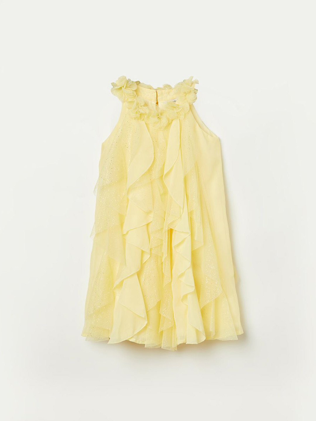 Fame Forever by Lifestyle Girls Solid Ruffled A-Line Dress