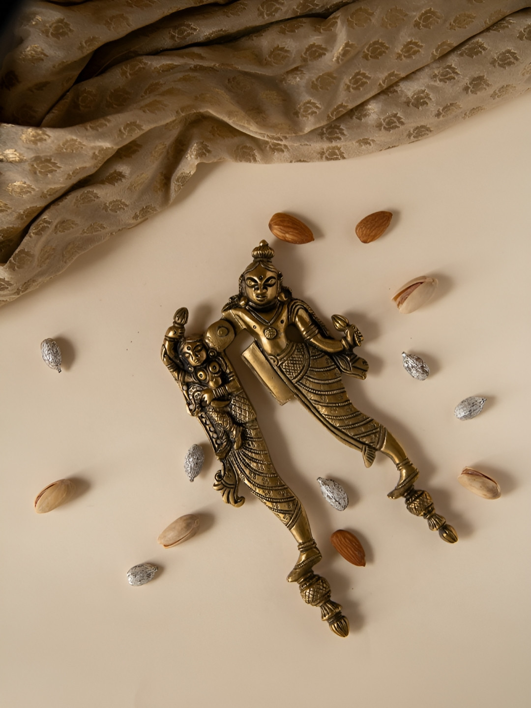Imli Street Gold-Toned And Black Vishnu Laxmi Nut Cutter Sarota