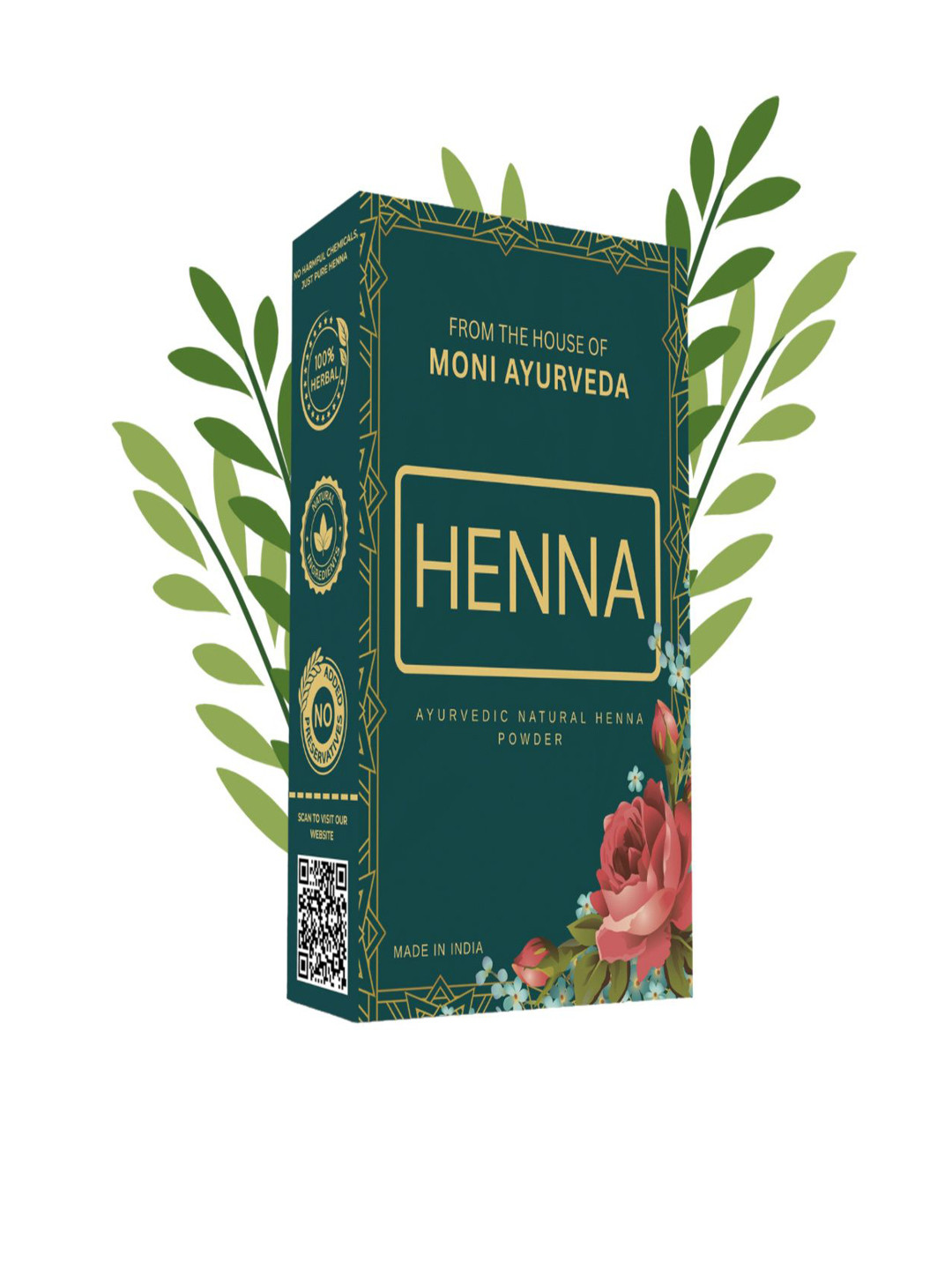 Moni Ayurveda Herbal Henna Powder - 200 g