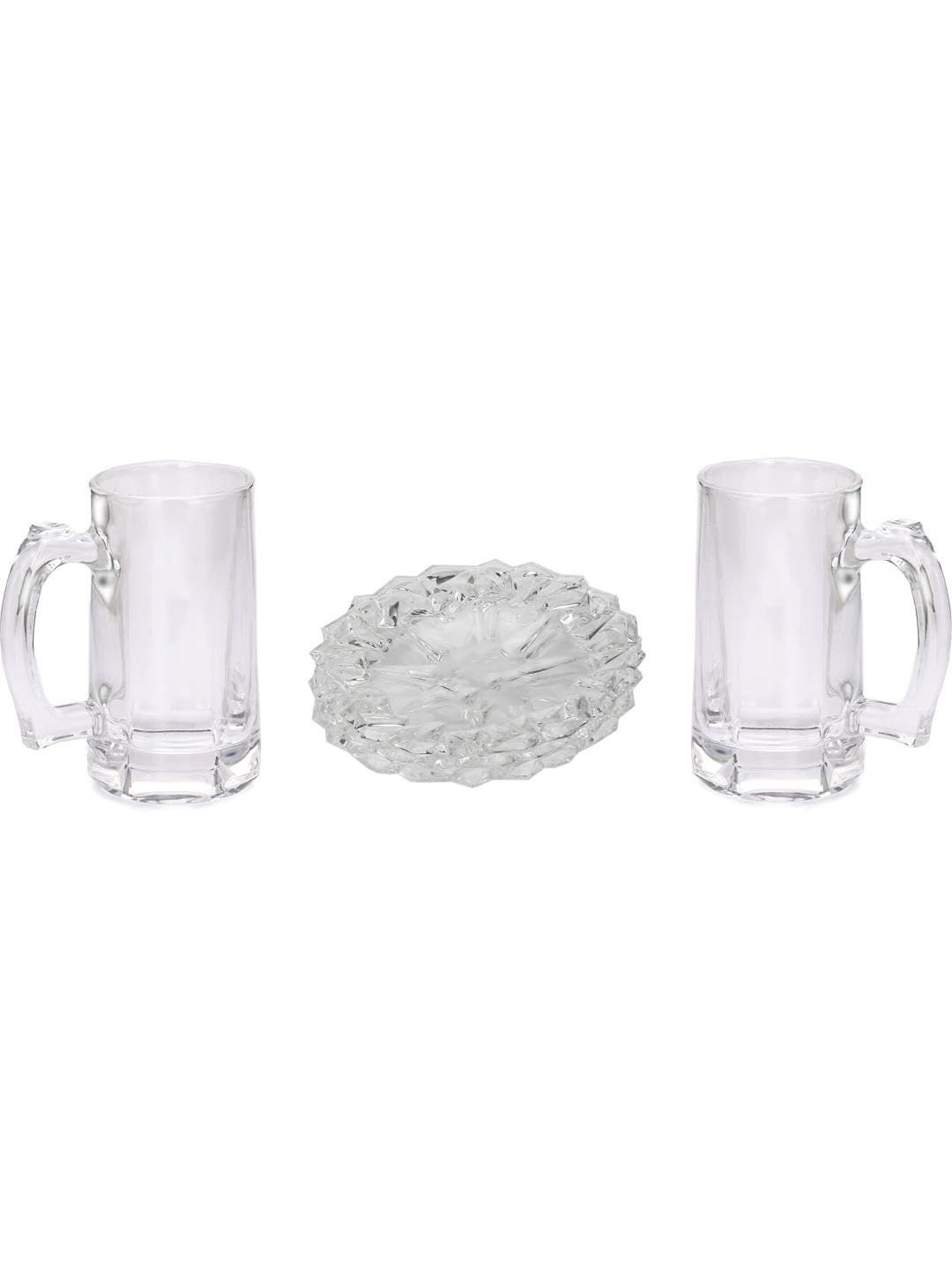 1ST TIME Transparen 3 Pieces Glass Dishwasher Safe Dinner Set