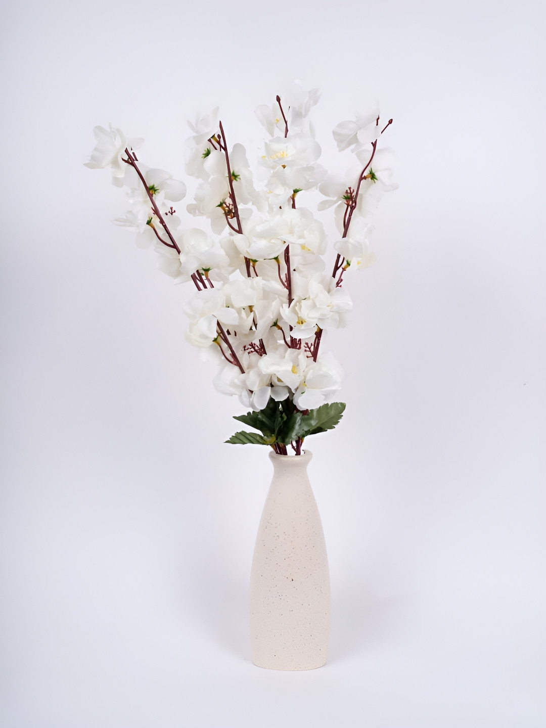 Eikaebana Flower Shop Off White 2 Pieces Lotus Artificial Flowers With Pot