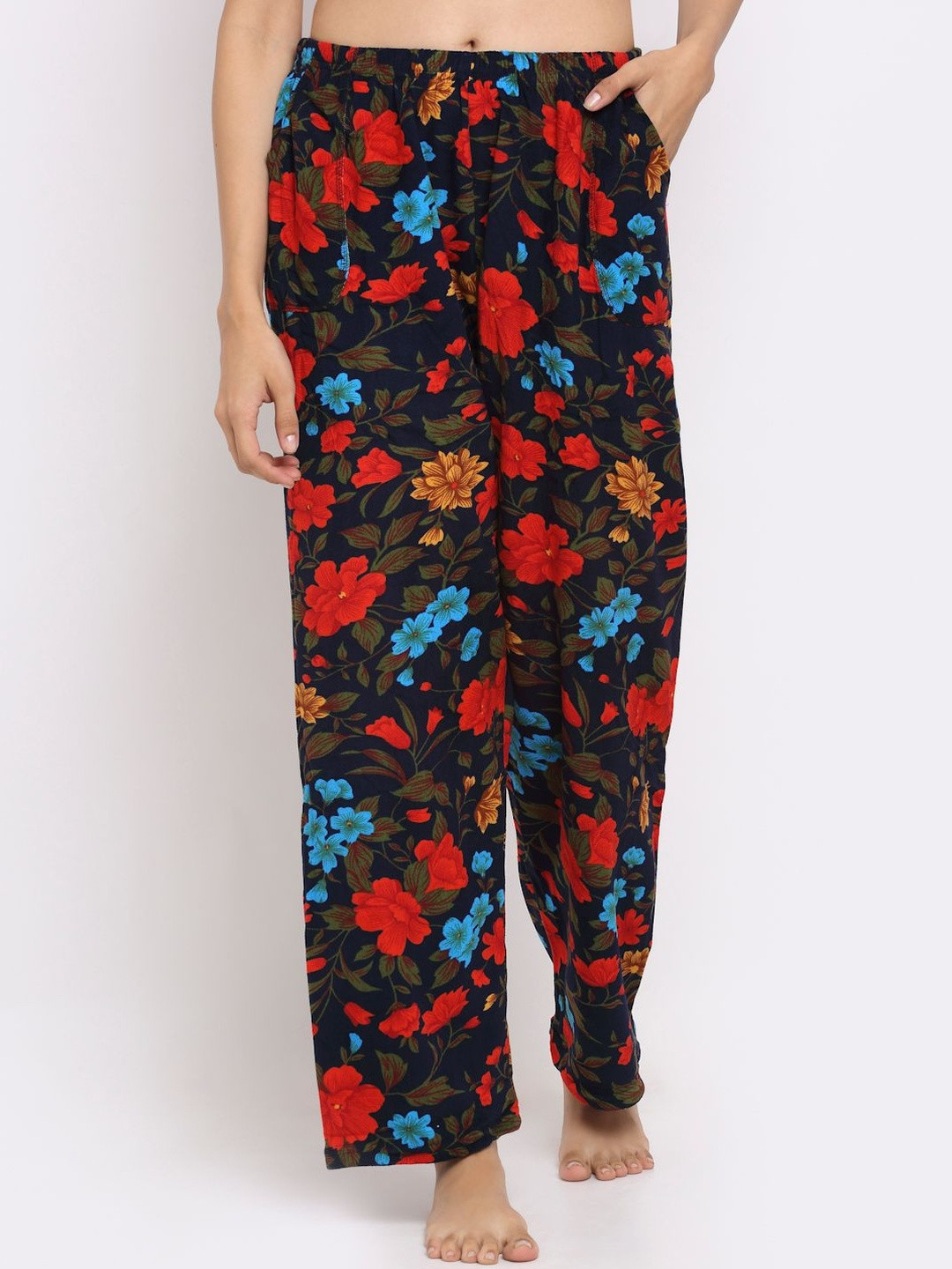 NEUDIS Women Floral Printed Warm Lounge Pant