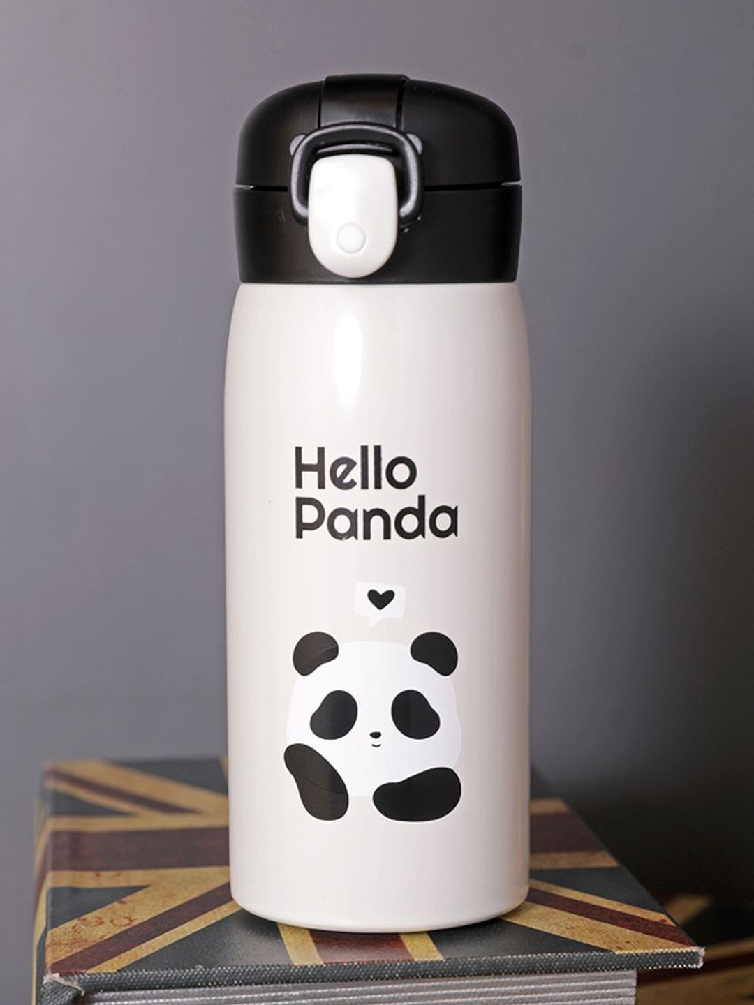 AARVI DECOR STUDIO White Stainless Steel Insulated Airtight Leakproof Water Bottle-350 ml