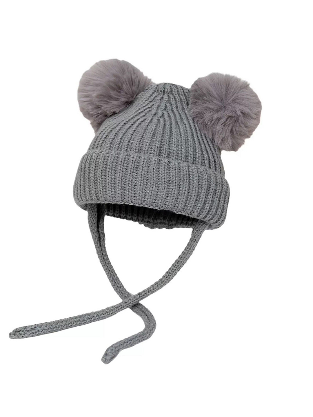 Infispace Kids Knitted Woollen Beanie With Pompoms