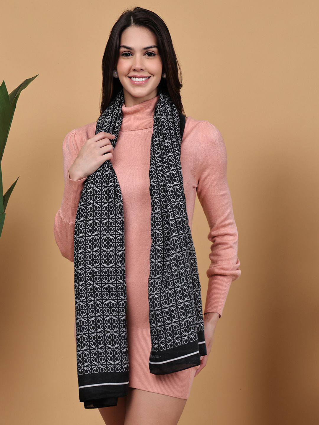 LOOM LEGACY Women Printed Viscose Rayon Winter Woolen Stoles