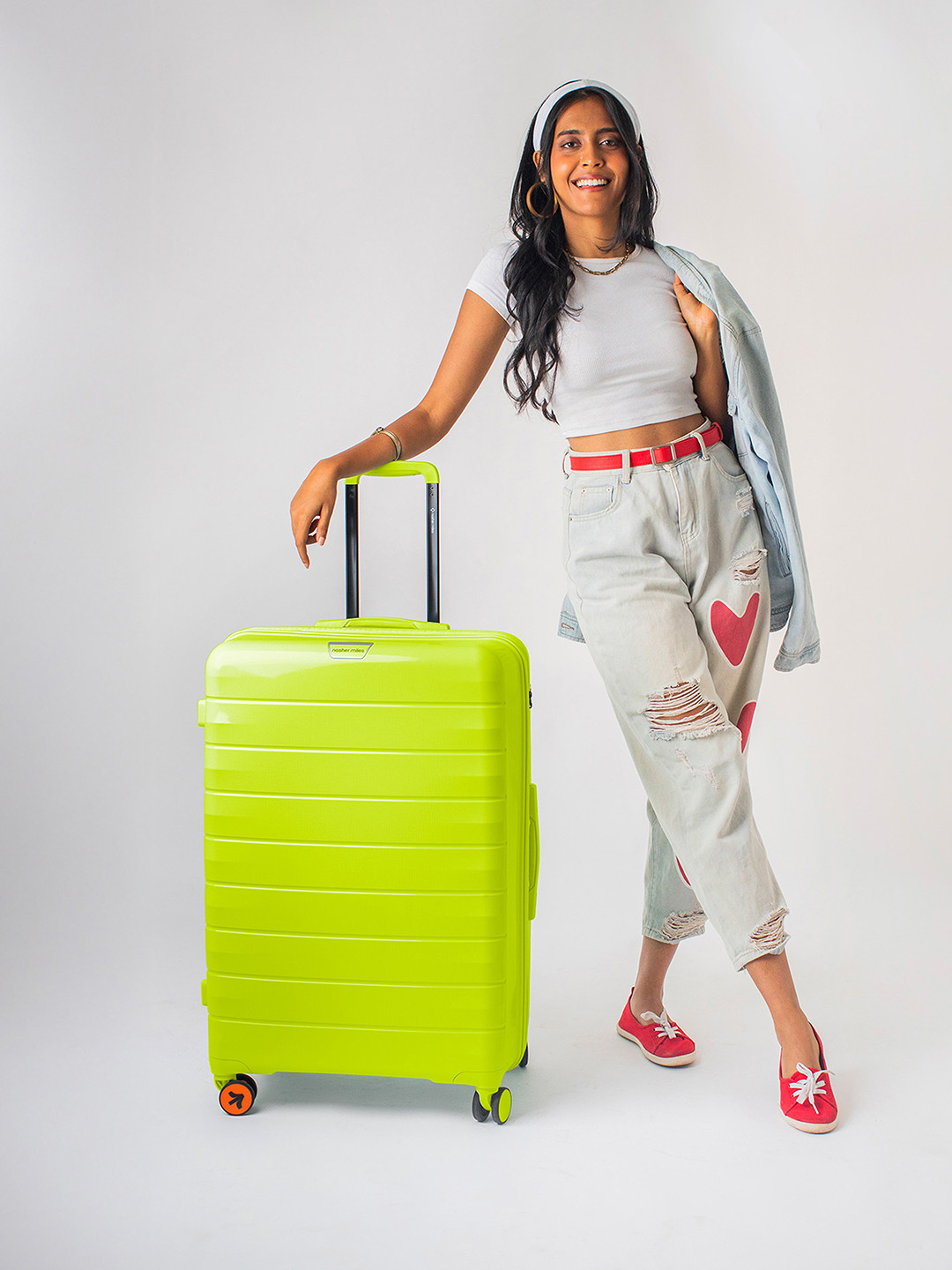 Nasher Miles Vienna Polypropylene Large Green Trolley Bag - 28 Inch (75 cm)