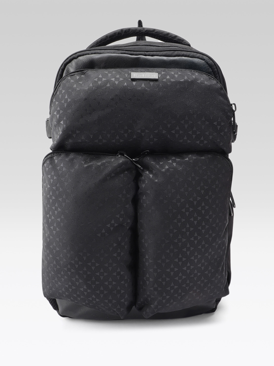 BAD HABIT Unisex Geometric 18Inch Laptop Backpack with Compression Straps