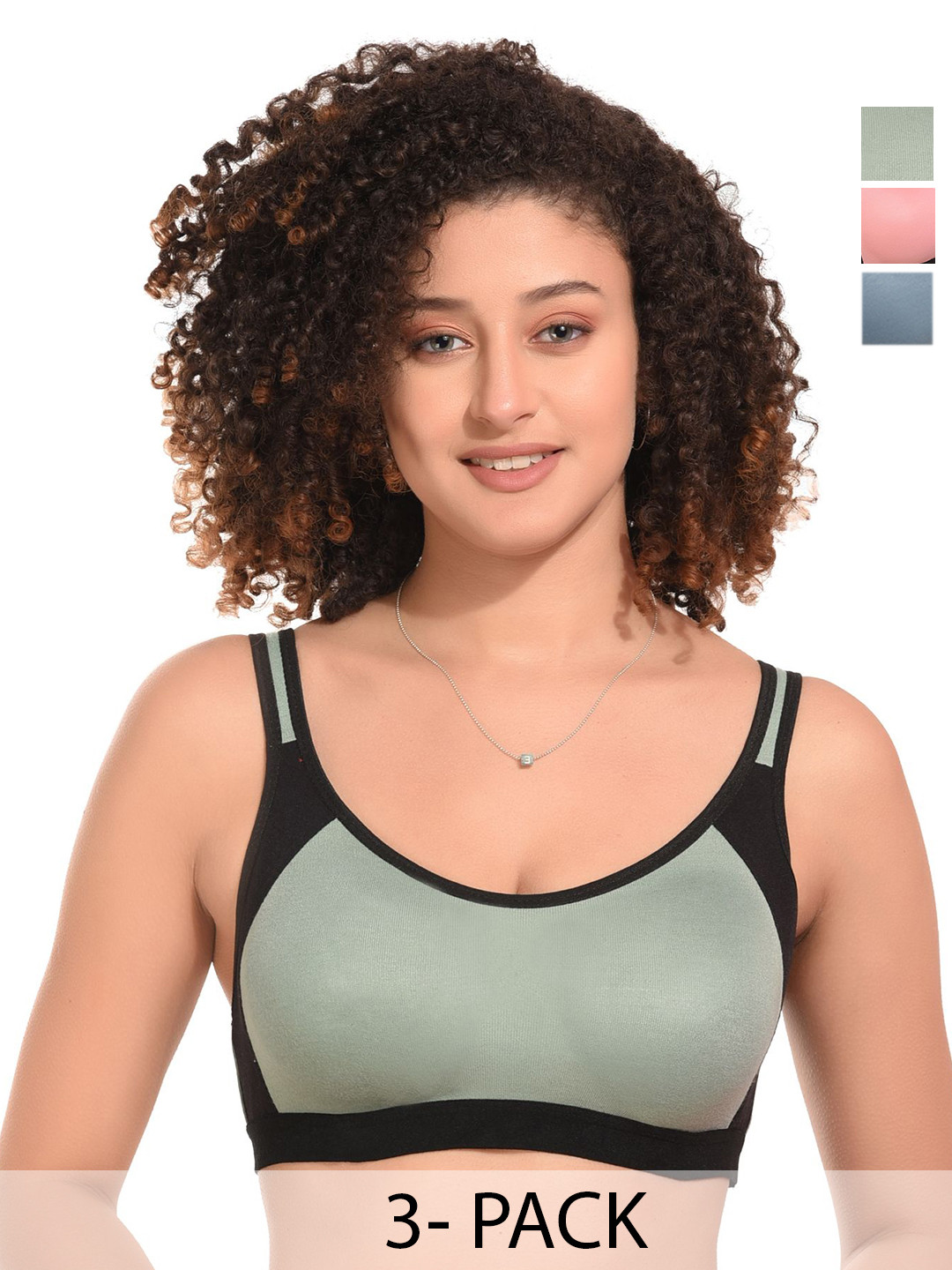 Kinza soft. Women Pack of 3 Full Coverage Non Padded Underwired Everyday Bra