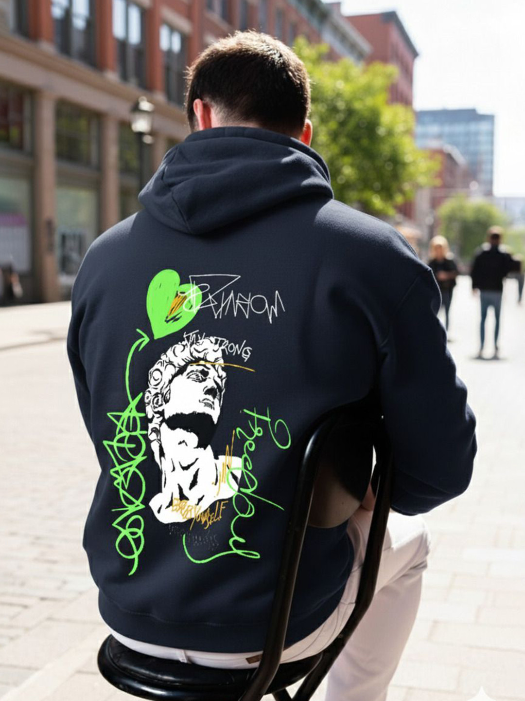 STARFOX Men's Printed Full Sleeve Hooded Sweatshirt