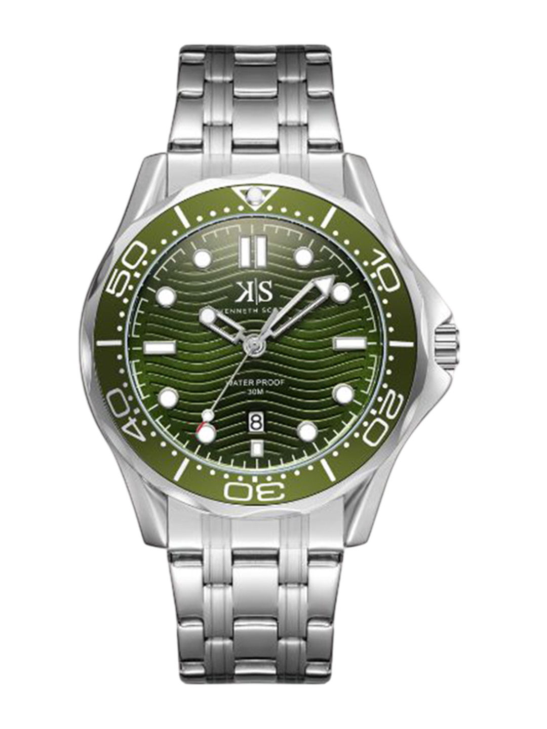 KENNETH SCOTT Men Dial & Bracelet Style Straps Analogue Watch K22009-SBSH