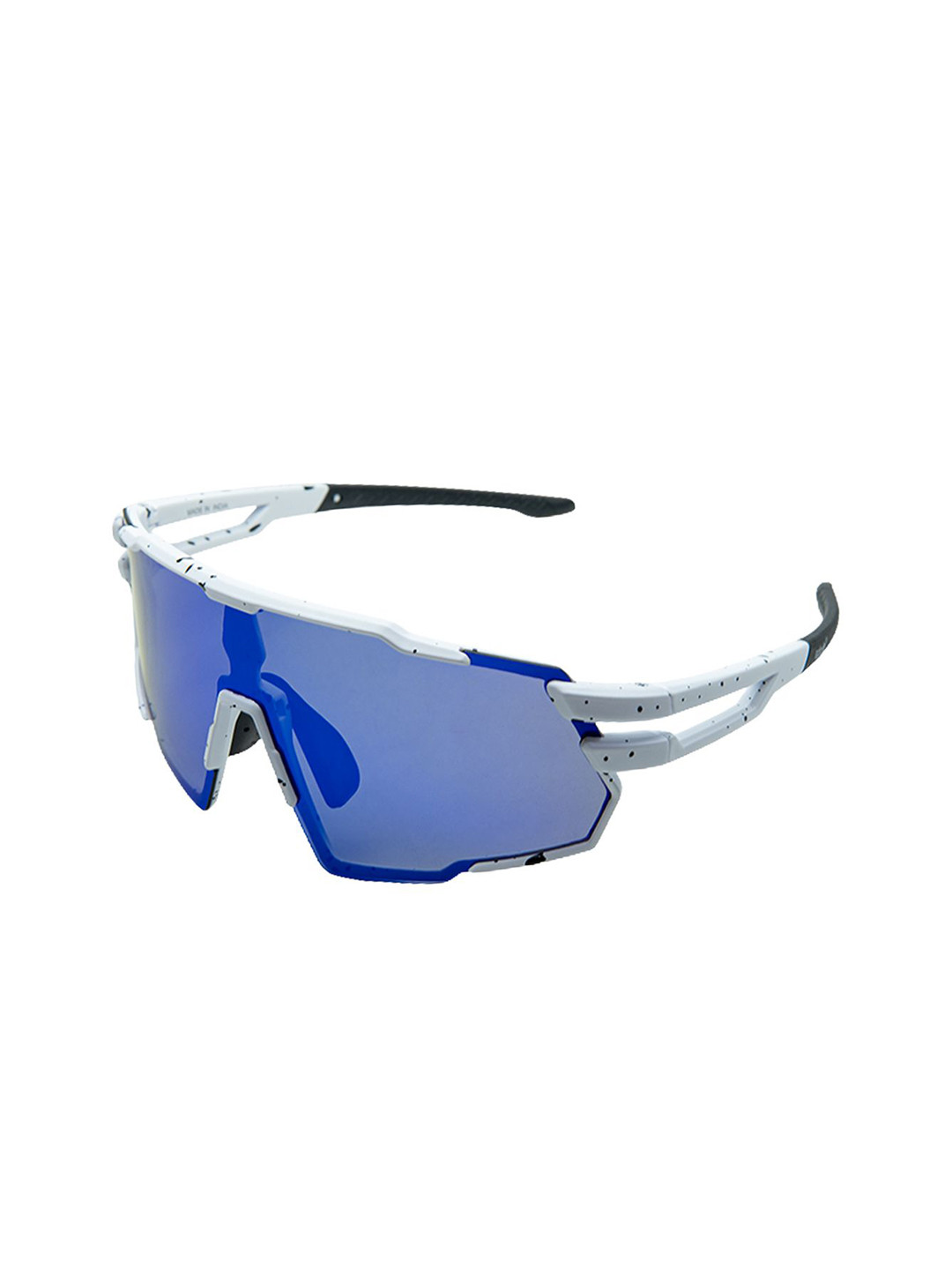 Opticsfit Unisex Polarised and UV Protected Lens Oversized Sunglasses 3097-WhiteDarkBlue