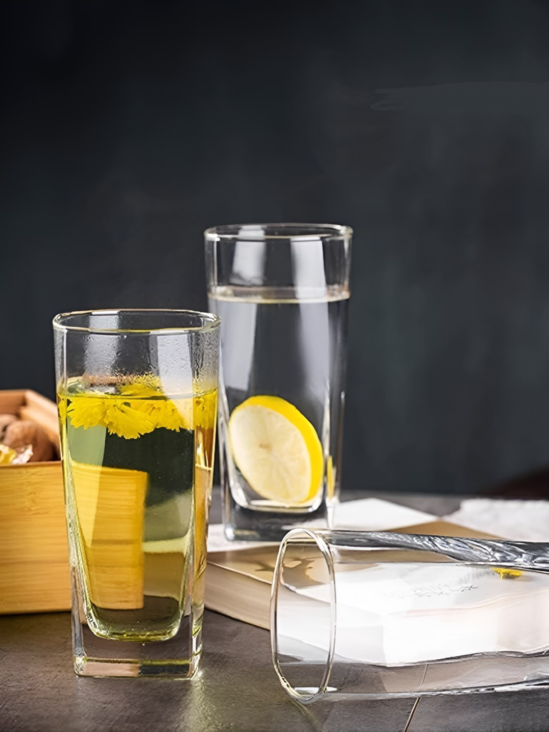 Inovique Enterprises Transparent 6 Pieces Dishwasher & Microwave Safe Water Glasses 300 ml