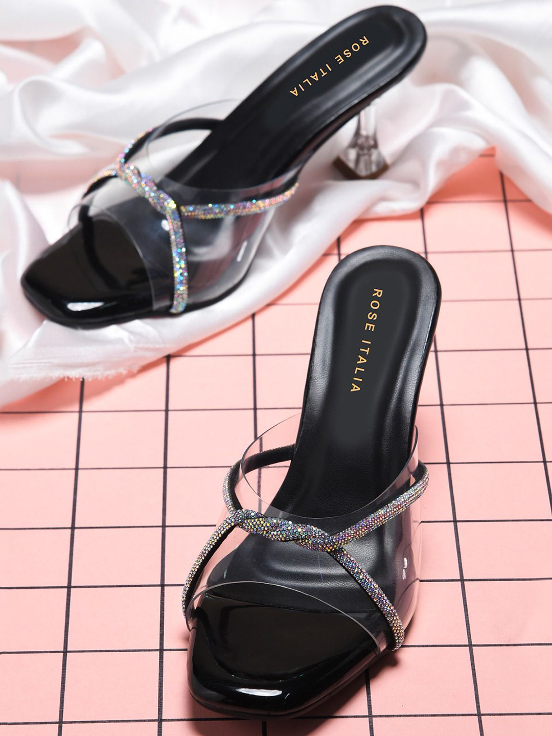 ROSE ITALIA PU Slim Heeled Sandals