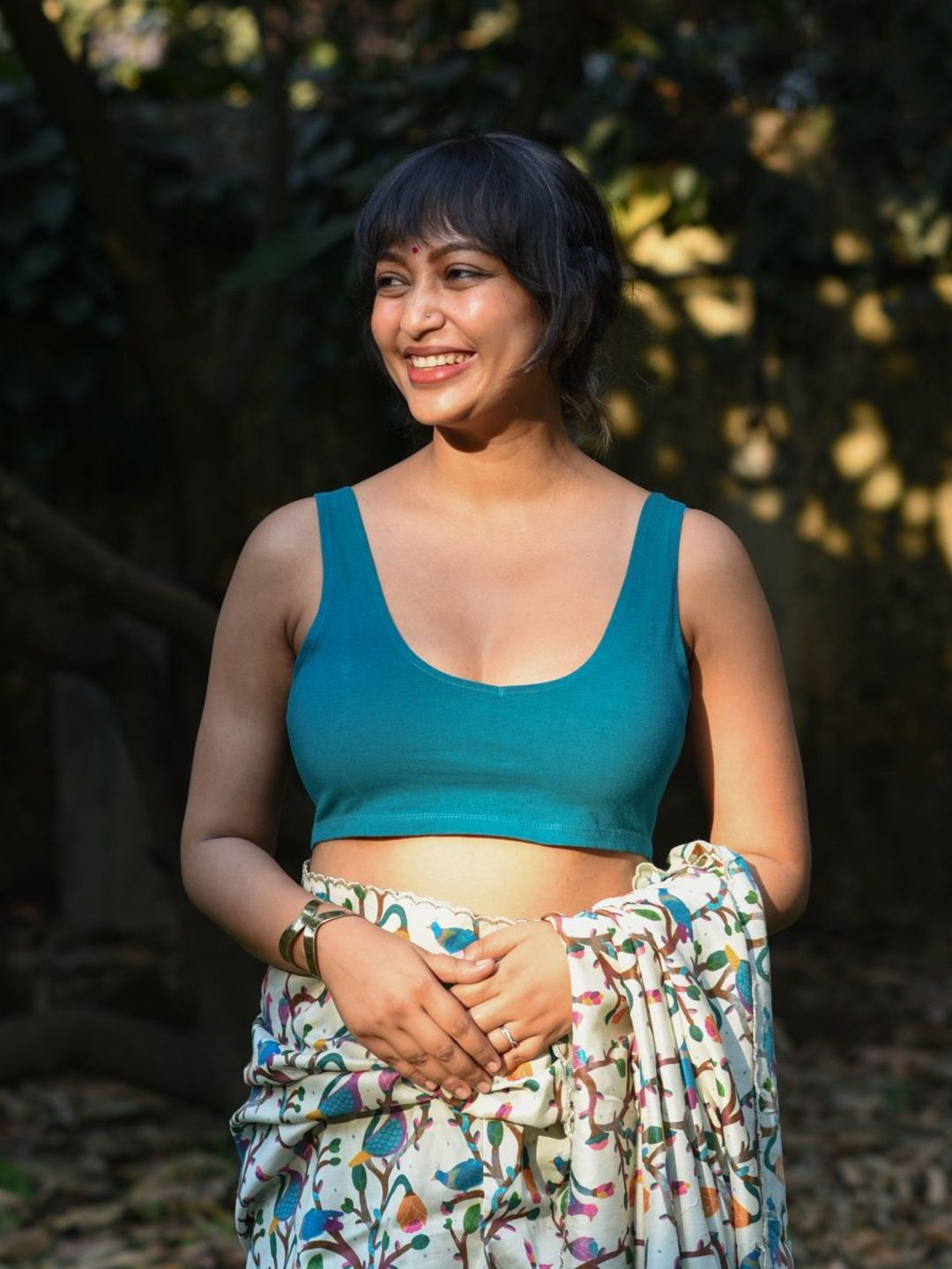 Suta U Neck Sleeveless Saree Blouse