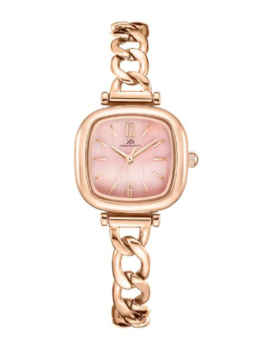 KENNETH SCOTT Women Square Dial & Bracelet Style Straps Analogue Watch K23513-RBKK