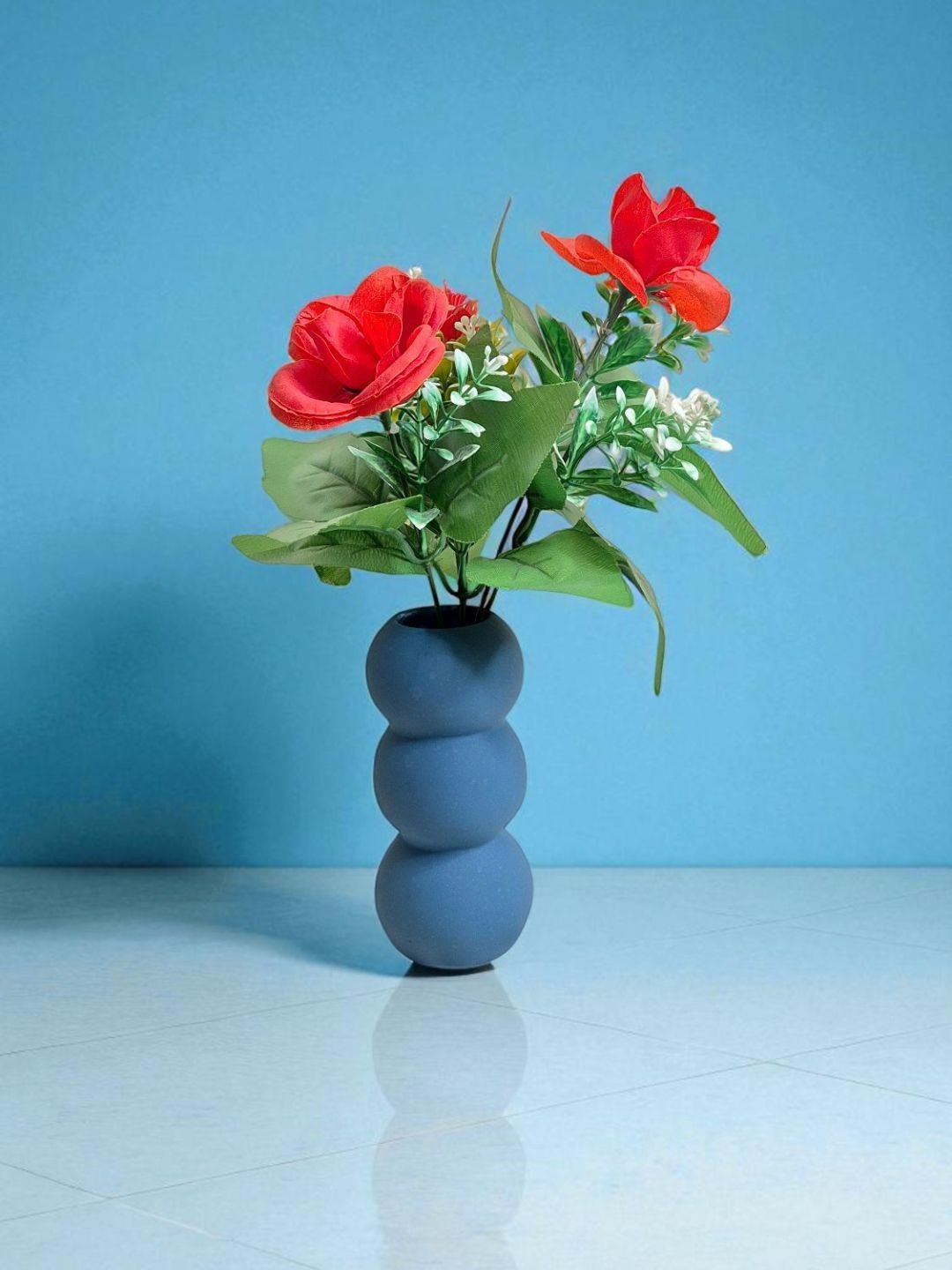 Eleven To Eleven Decor Navy Blue Ceramic Vase