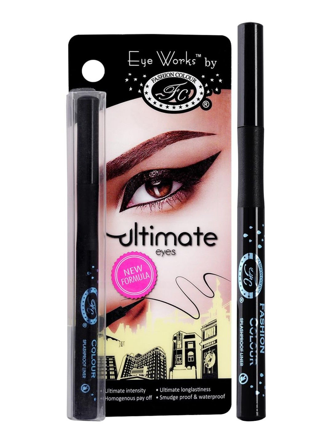 Fashion Colour Ultimate Eyes Long Lasting Sketch Eyeliner - 1 ml - Black