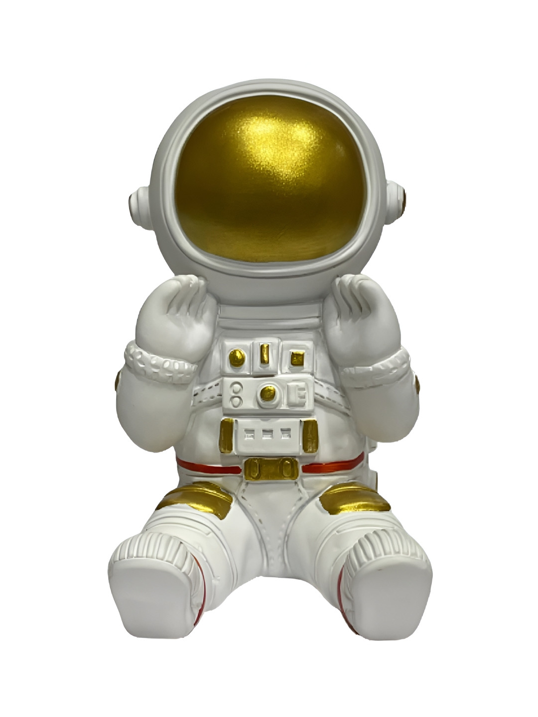 AUGEN White & Gold Toned Astronaut Figurine Showpiece