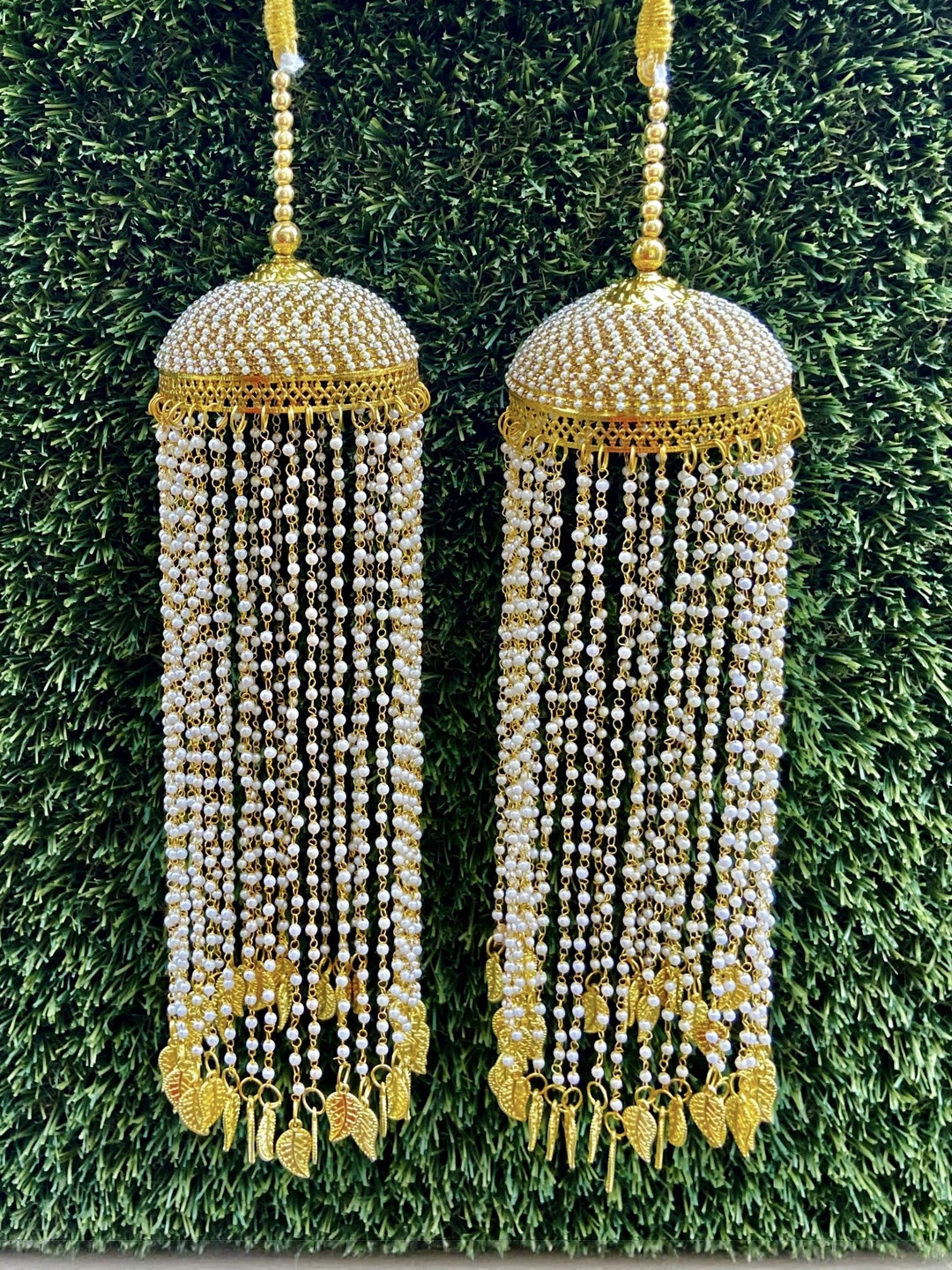 Pehnava by JC Set of 2 Gold-Plated Pearls Bridal Kaleeras