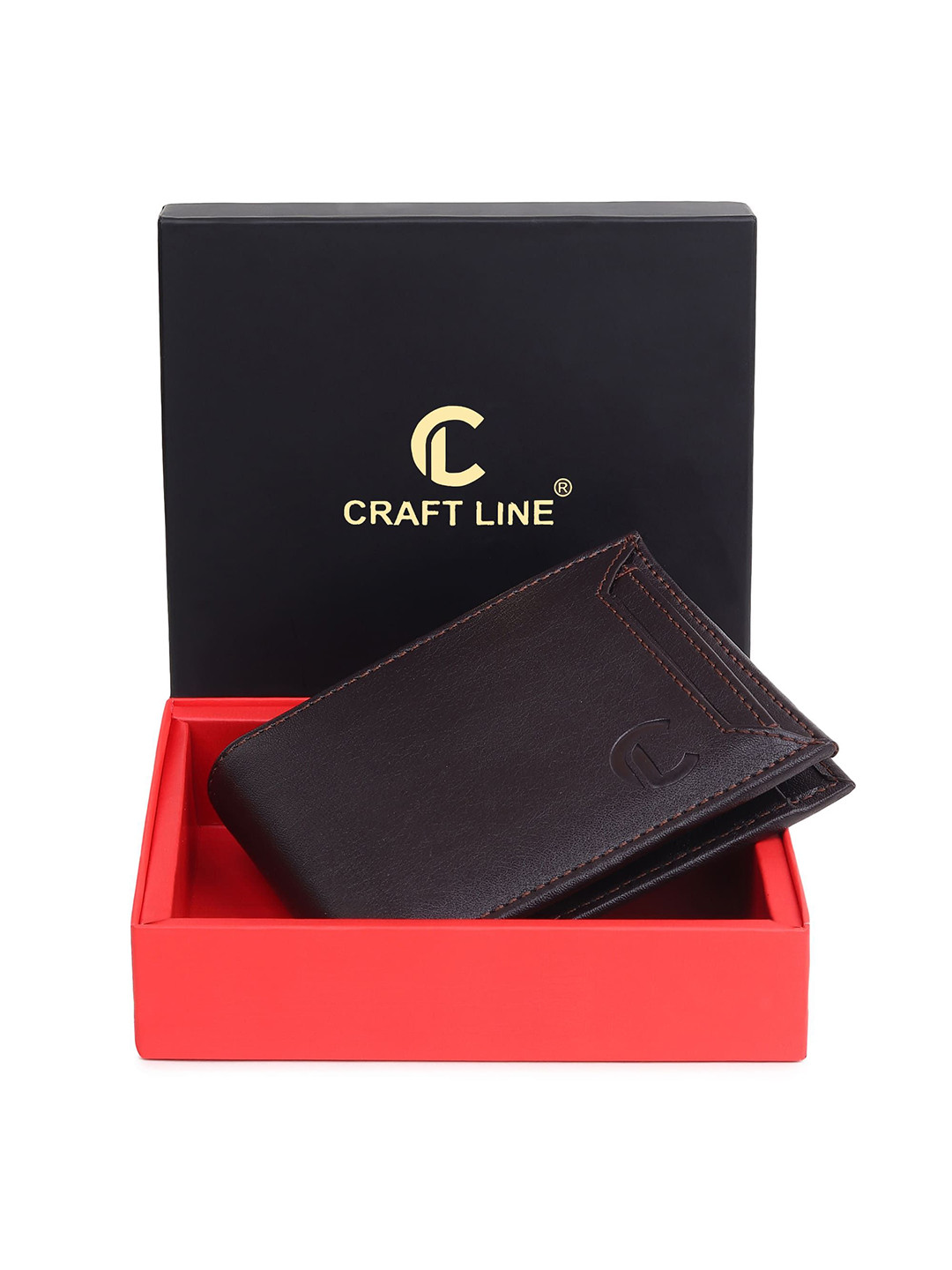 CRAFT LINE Men Brand Logo Two Fold Wallet