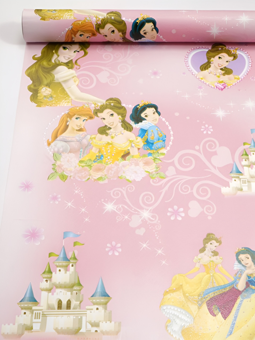 Aura Pink & Yellow Printed Self Adhesive Wall Sticker