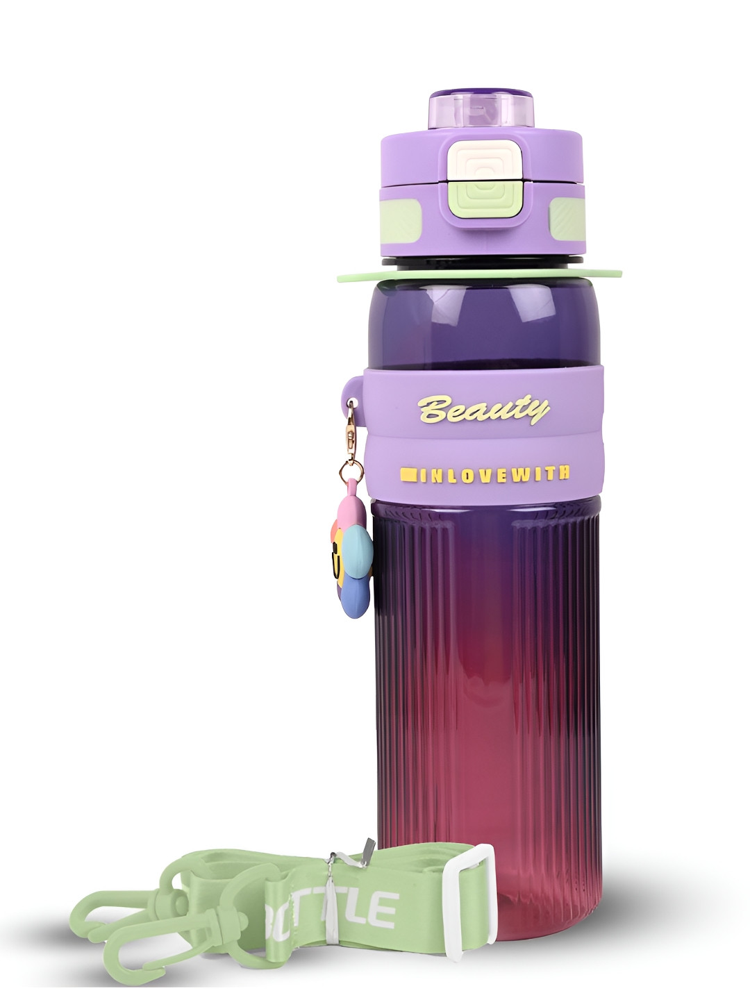 SAGEWARE Purple And White Typography Printed Fridge Safe Sipper-1000 ML