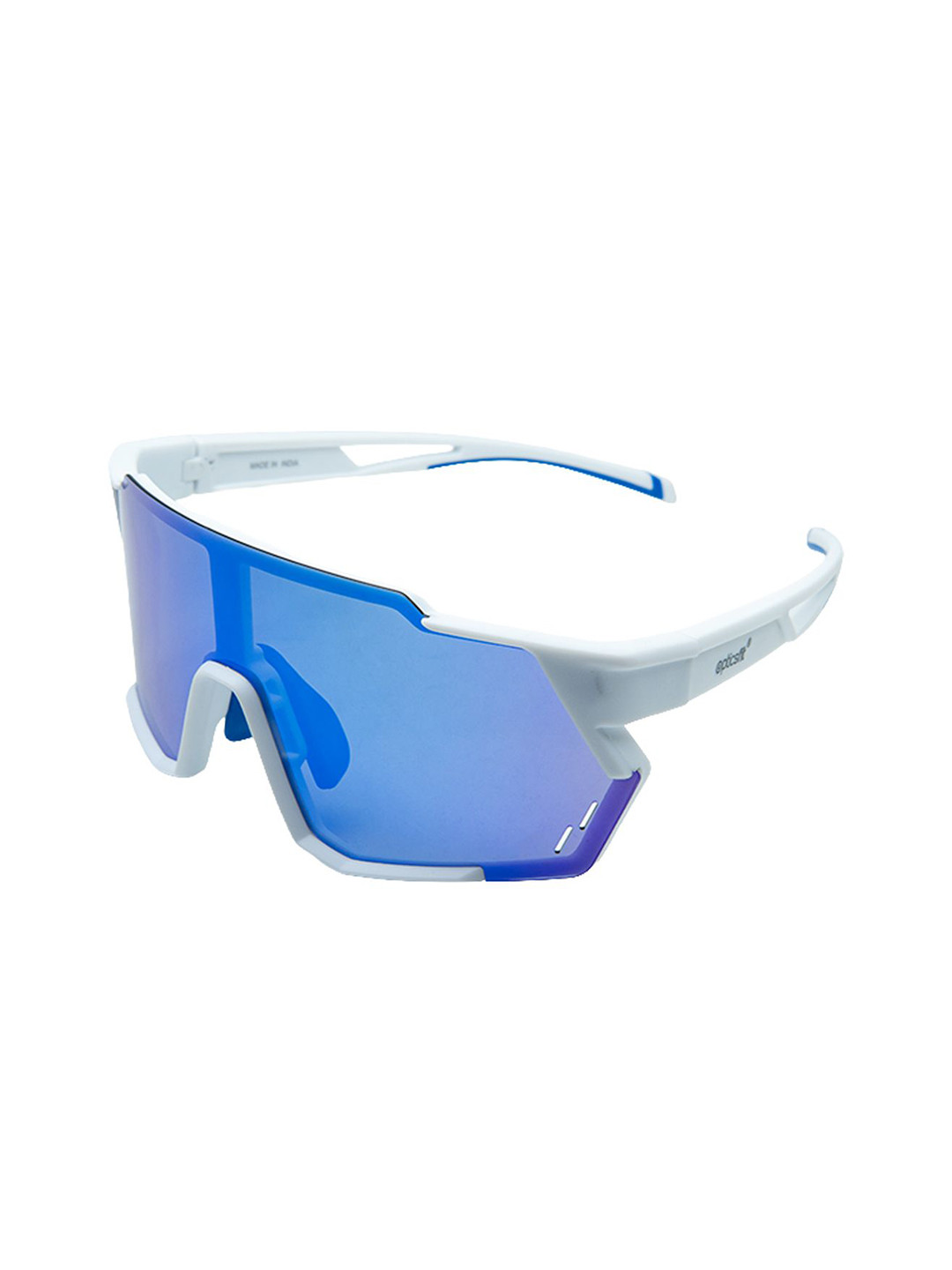 Opticsfit Unisex Oversized Sunglasses with Polarised and UV Protected Lens 3103-Whiteblue