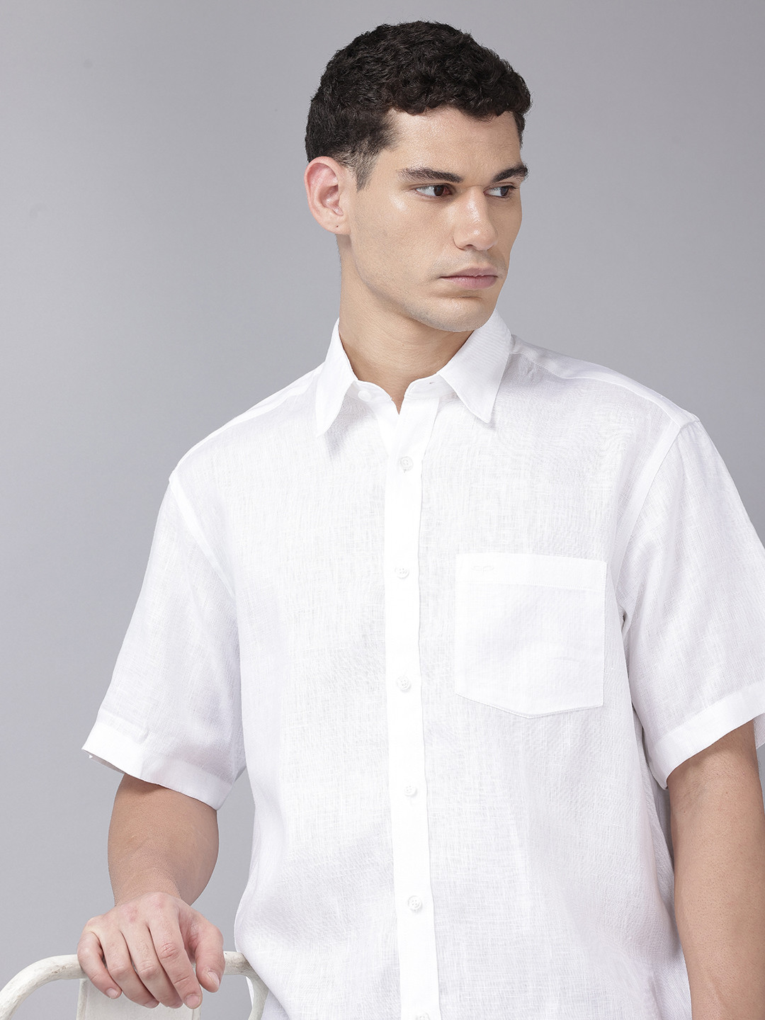 ColorPlus Classic Fit Pure Linen Casual Shirt