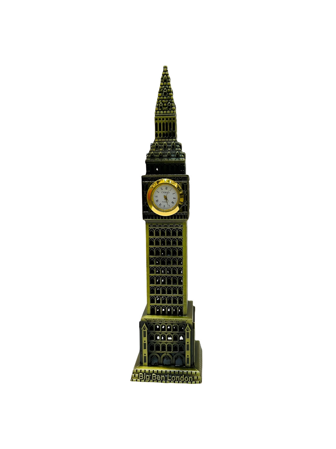 AUGEN Metallic-Toned & White BigBen Metal Figurine Showpiece