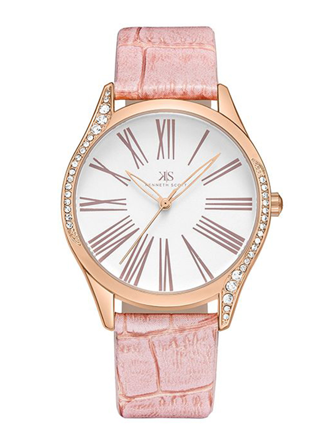 KENNETH SCOTT Women Embellished Dial & Straps Analogue Watch K23534-RLES