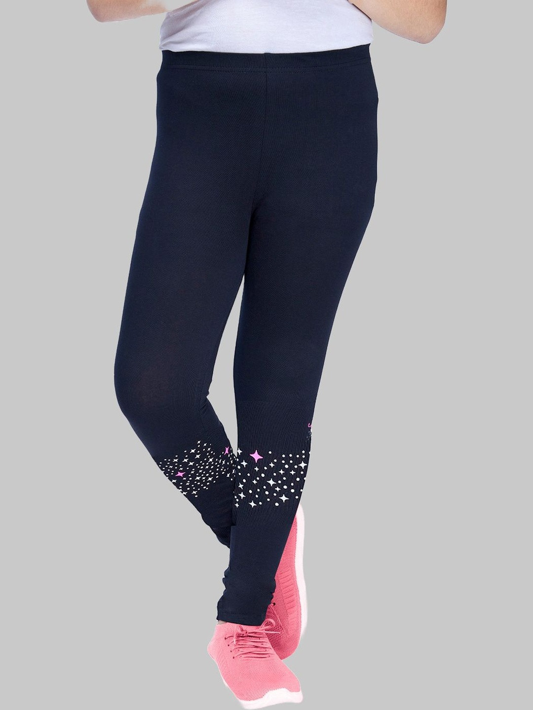 ZUNIORS SSC Kids Black Printed Cotton Leggings