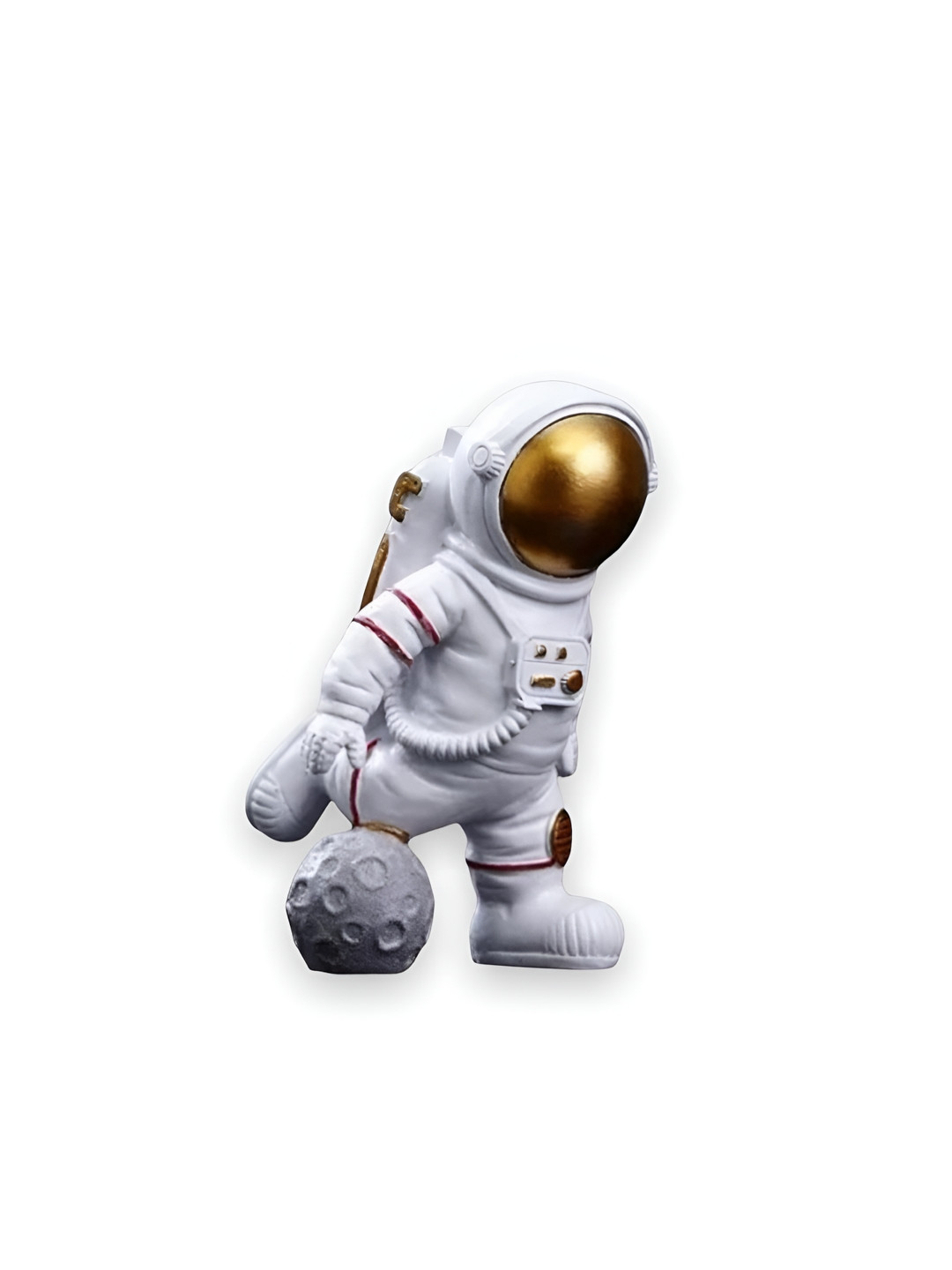 AUGEN White & Gold-Toned Astronaut Figurine Showpiece