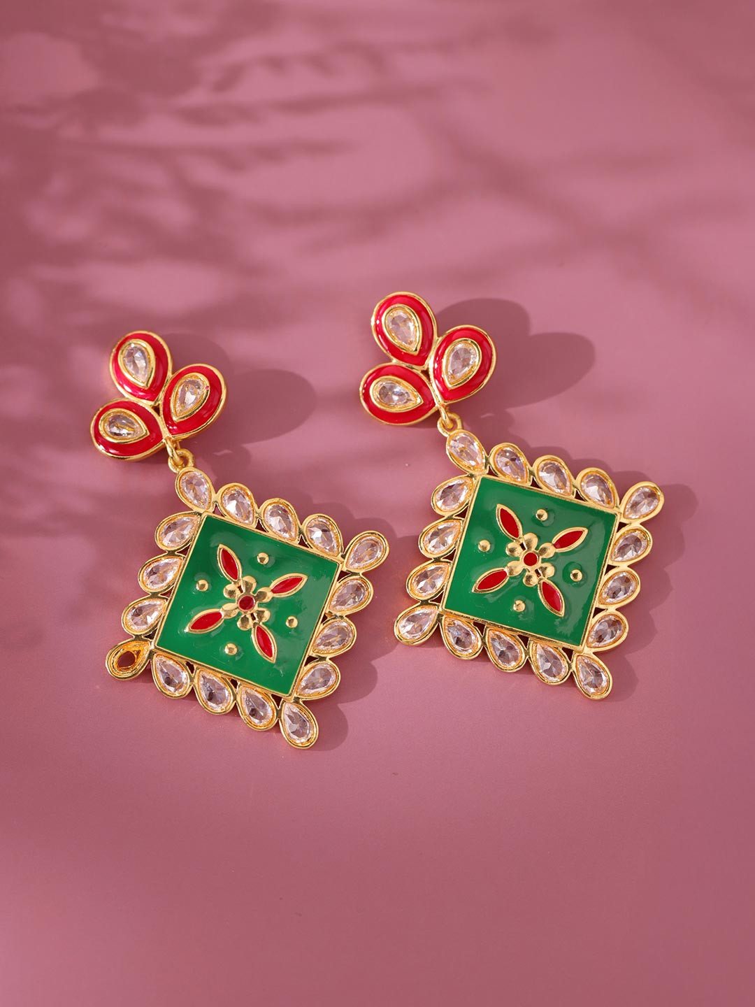 Voylla Gota Patti Rang Mahal Earrings