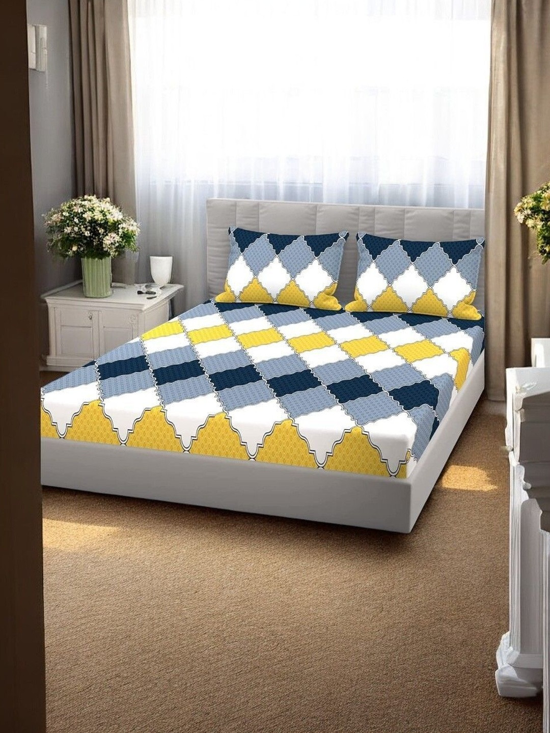 WELLNEST Unisex Black Bedsheets