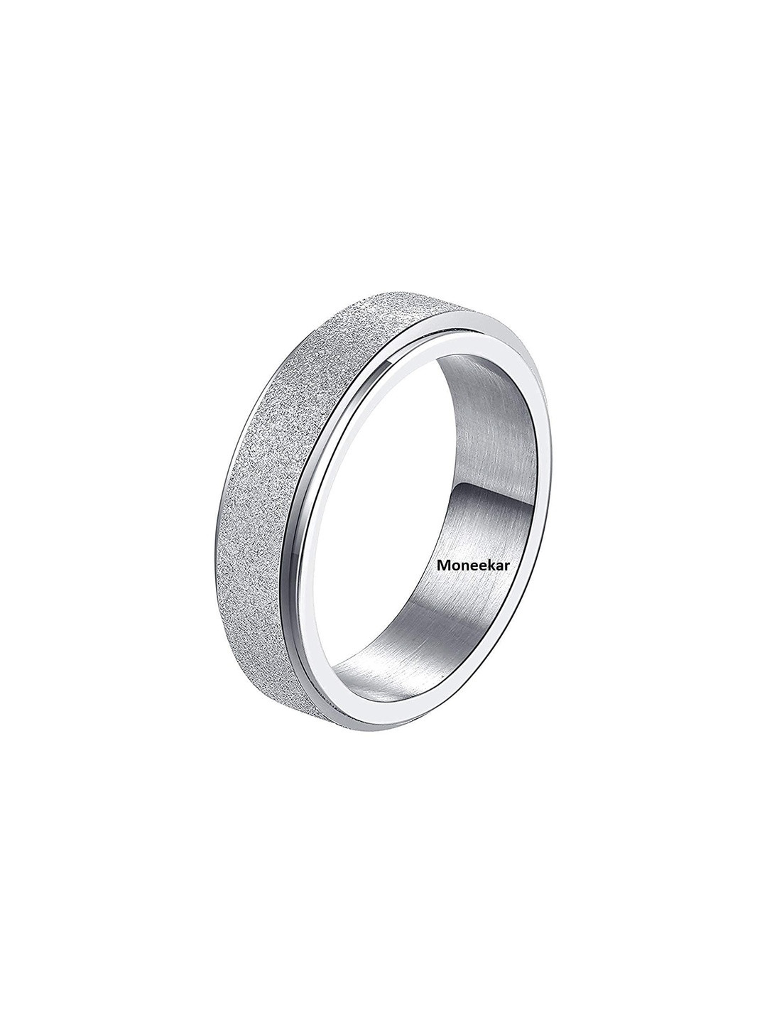 Moneekar Jewels Unisex Stainless Steel Spinner Ring