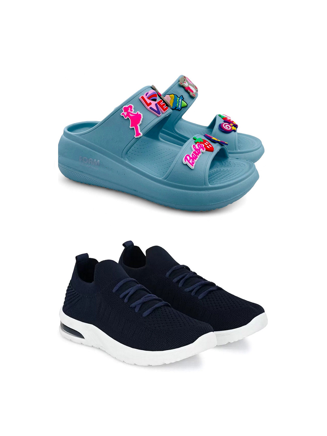 FABBMATE Women Lace-Up Sneakers With Applique Sliders