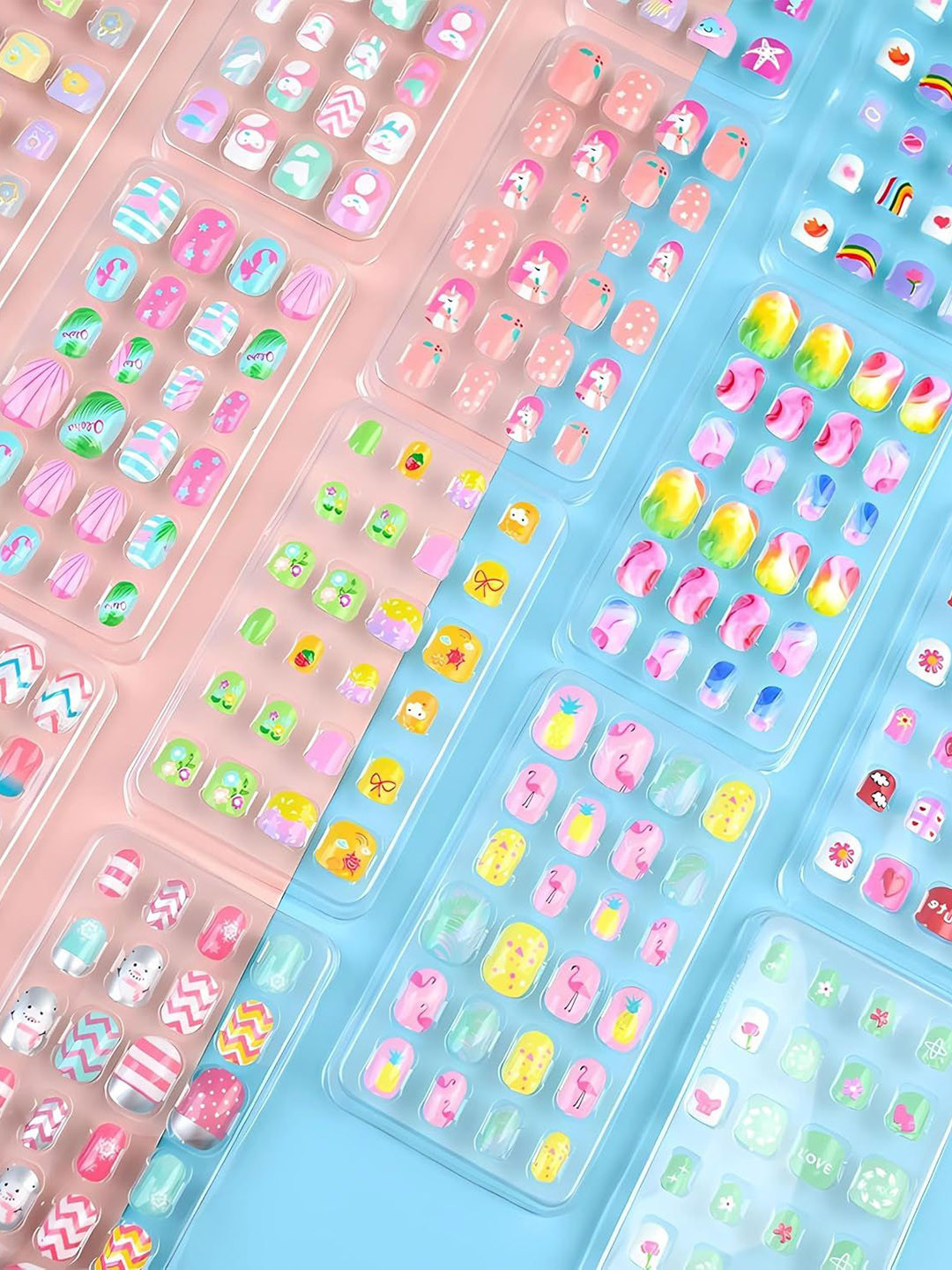 PERR CHERRY Set Of 24 Reusable Pre-Glued Artificial Press On Nails