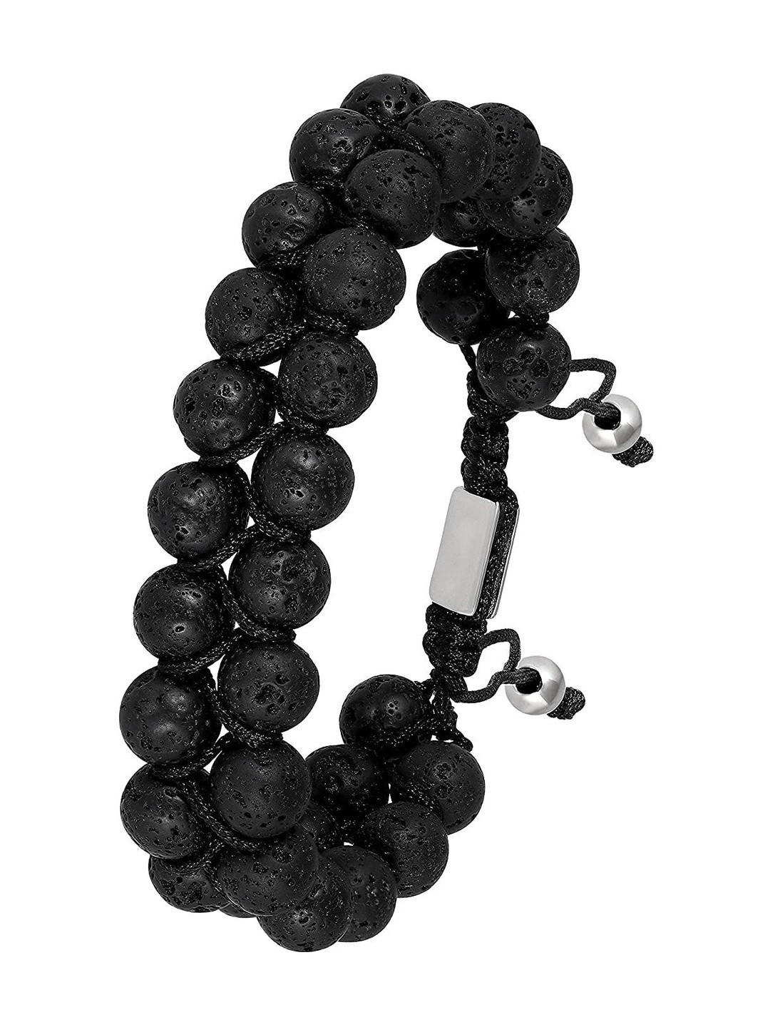 Moneekar Jewels Unisex Stainless Steel Multistrand Bracelet With Drawstring Clousers