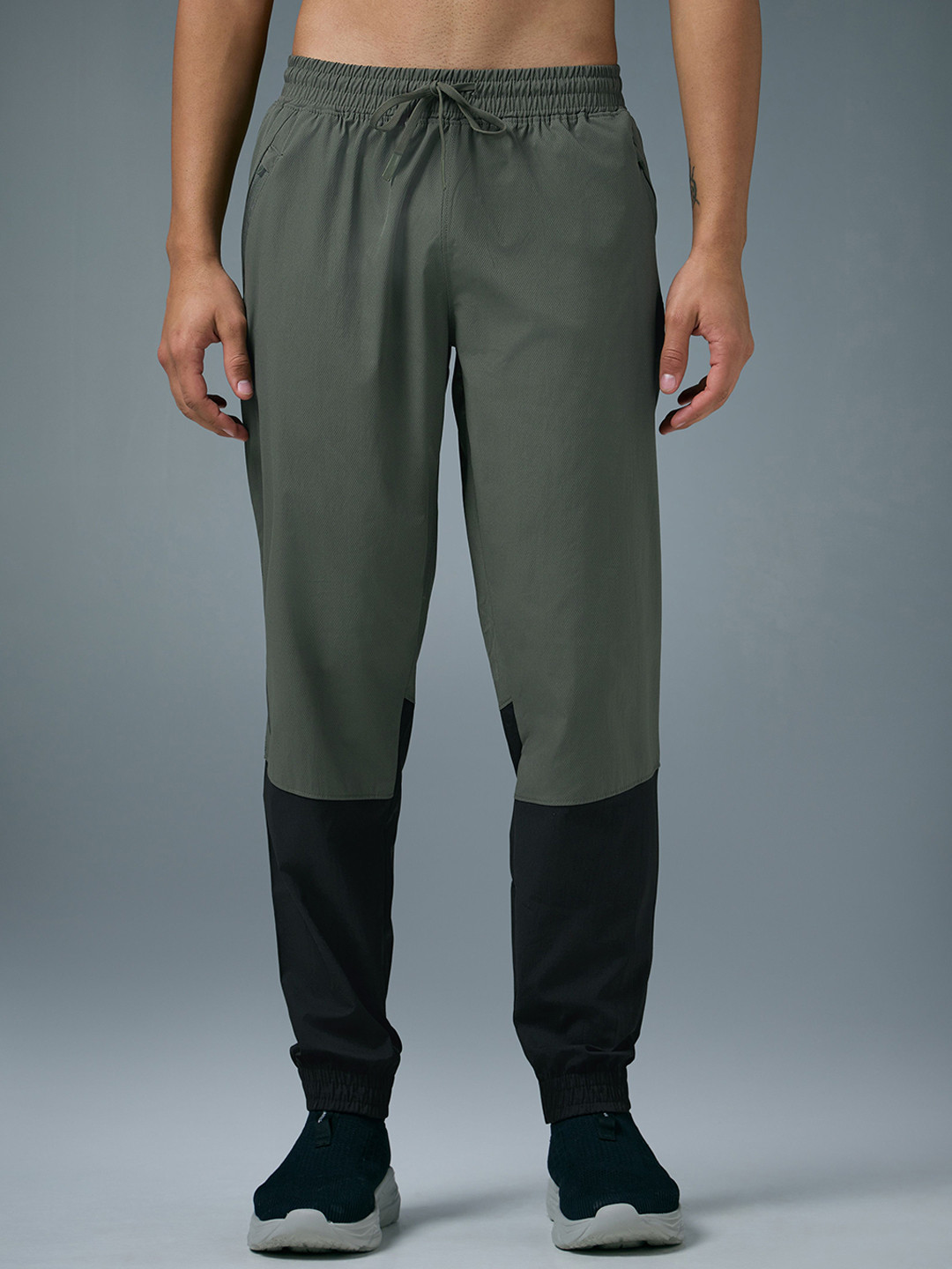 Technosport Men Colorblock Slim Fit Sports Joggers with Technolite Stretch Workout Wear