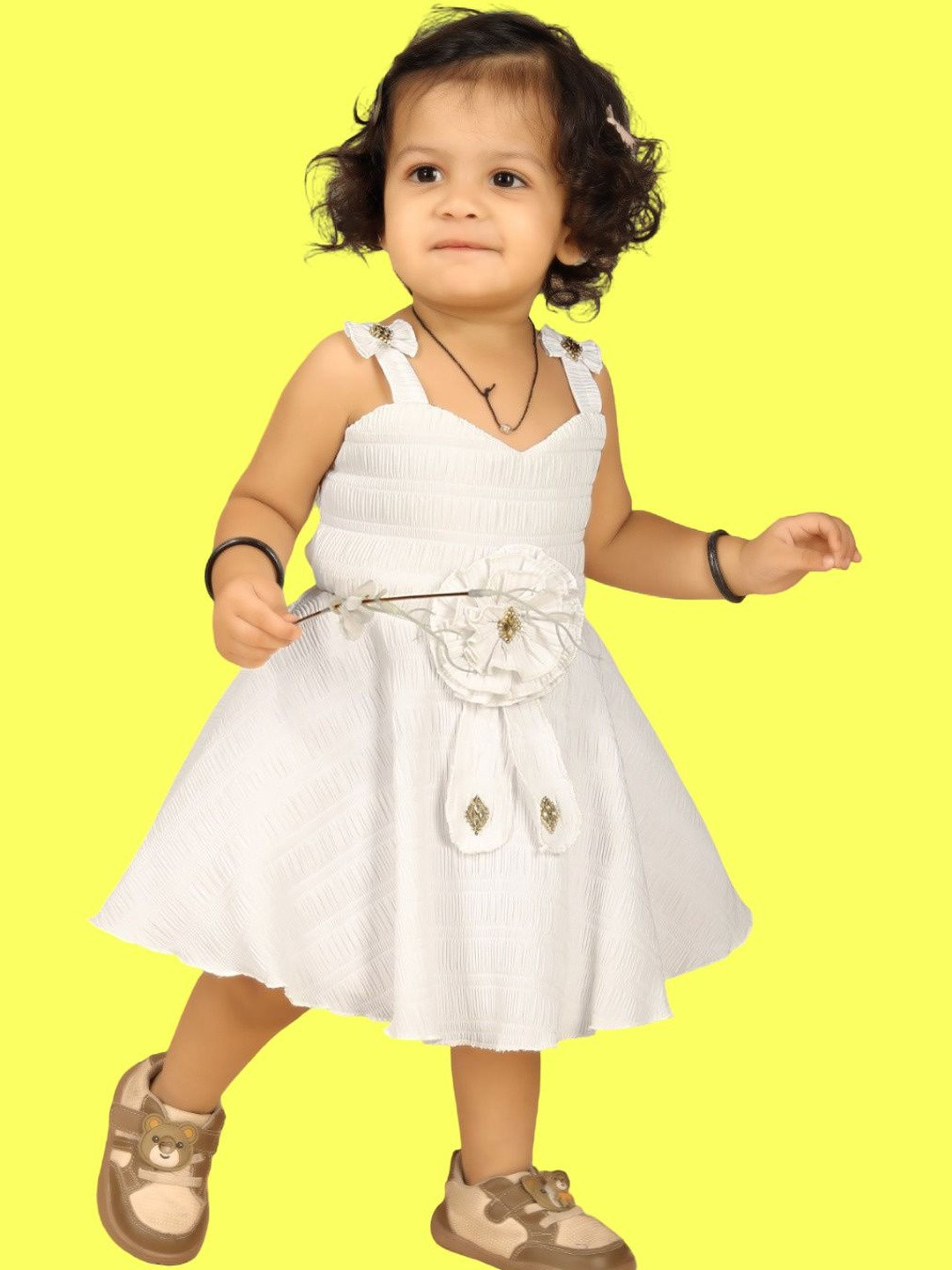 Satjal Fab Girls Sleeveless Dress