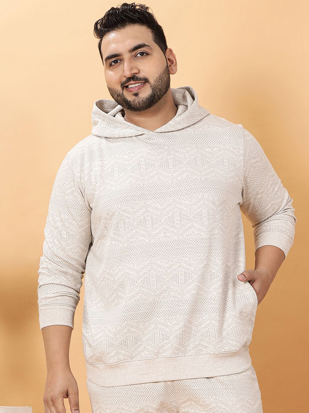John Pride Plus Size Men Hooded Full sleeves Pullover Sweatshirts