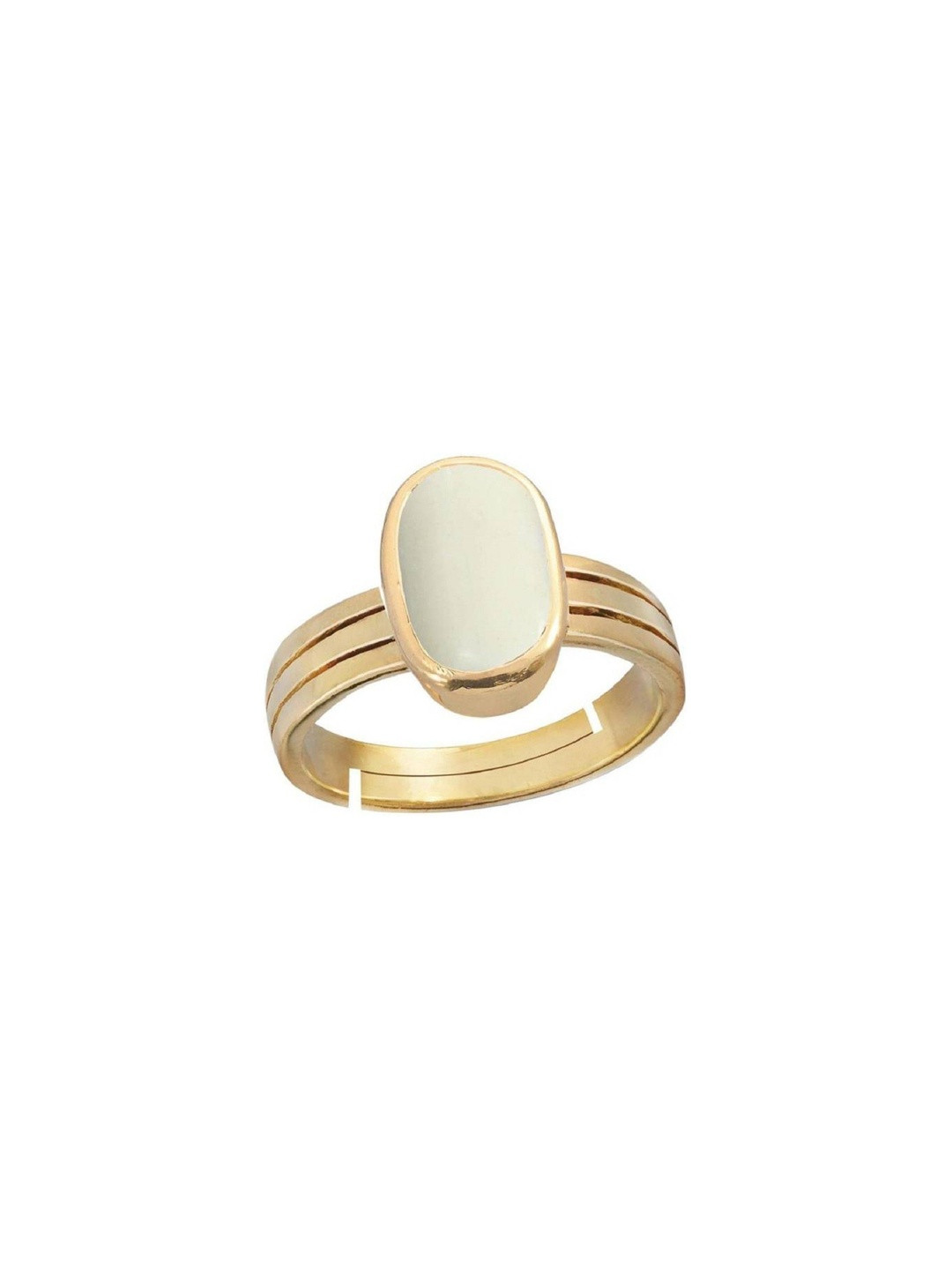 RAVIOUR LIFESTYLE Unisex Gold-Plated White Coral Finger Ring