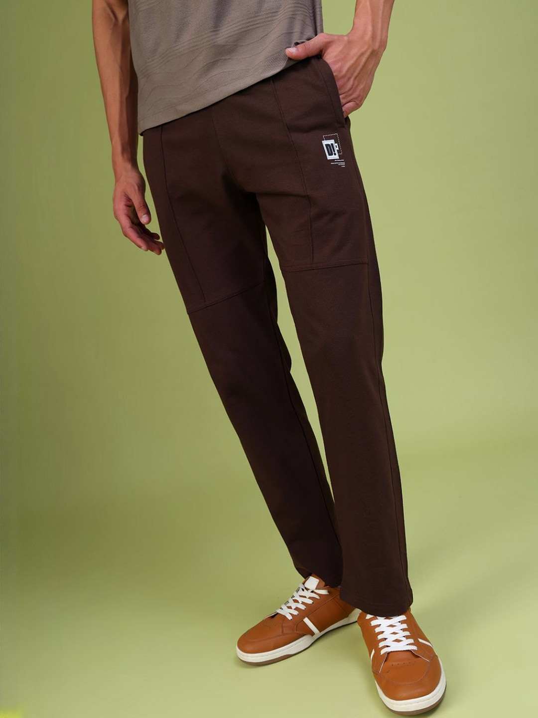 LIMEROAD Men Brown Track Pants