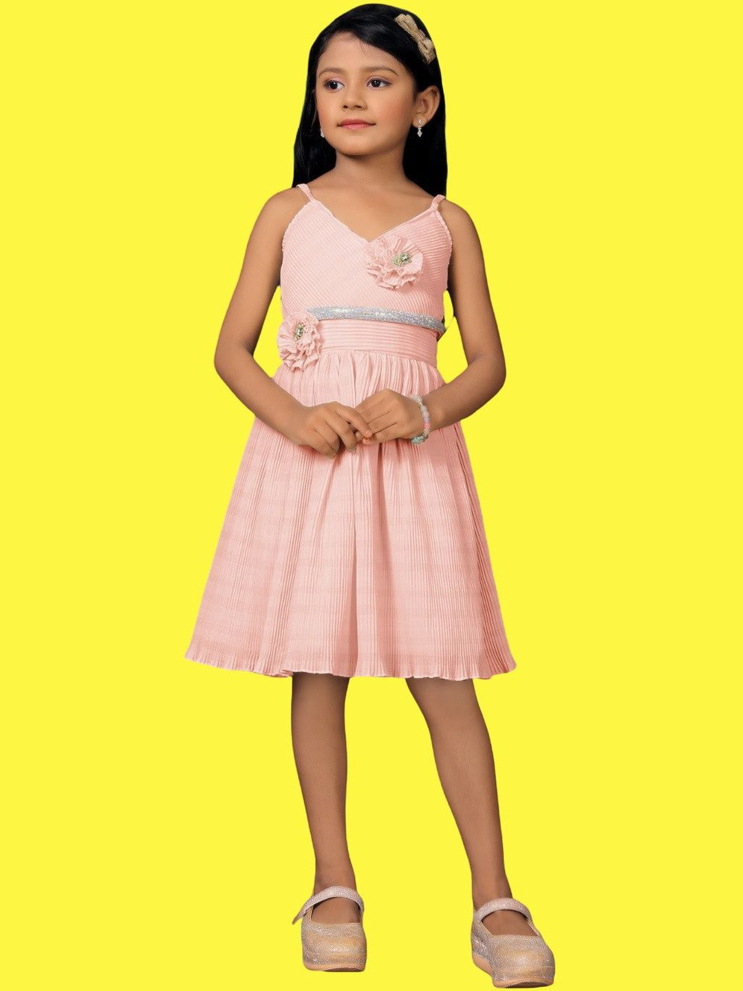 Satjal Fab Girls Cotton A-Line Dress