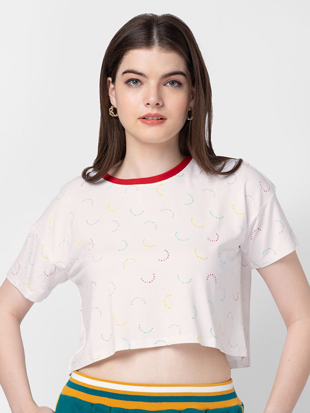 SPYKAR Women Typography Printed Slim Fit T-shirt