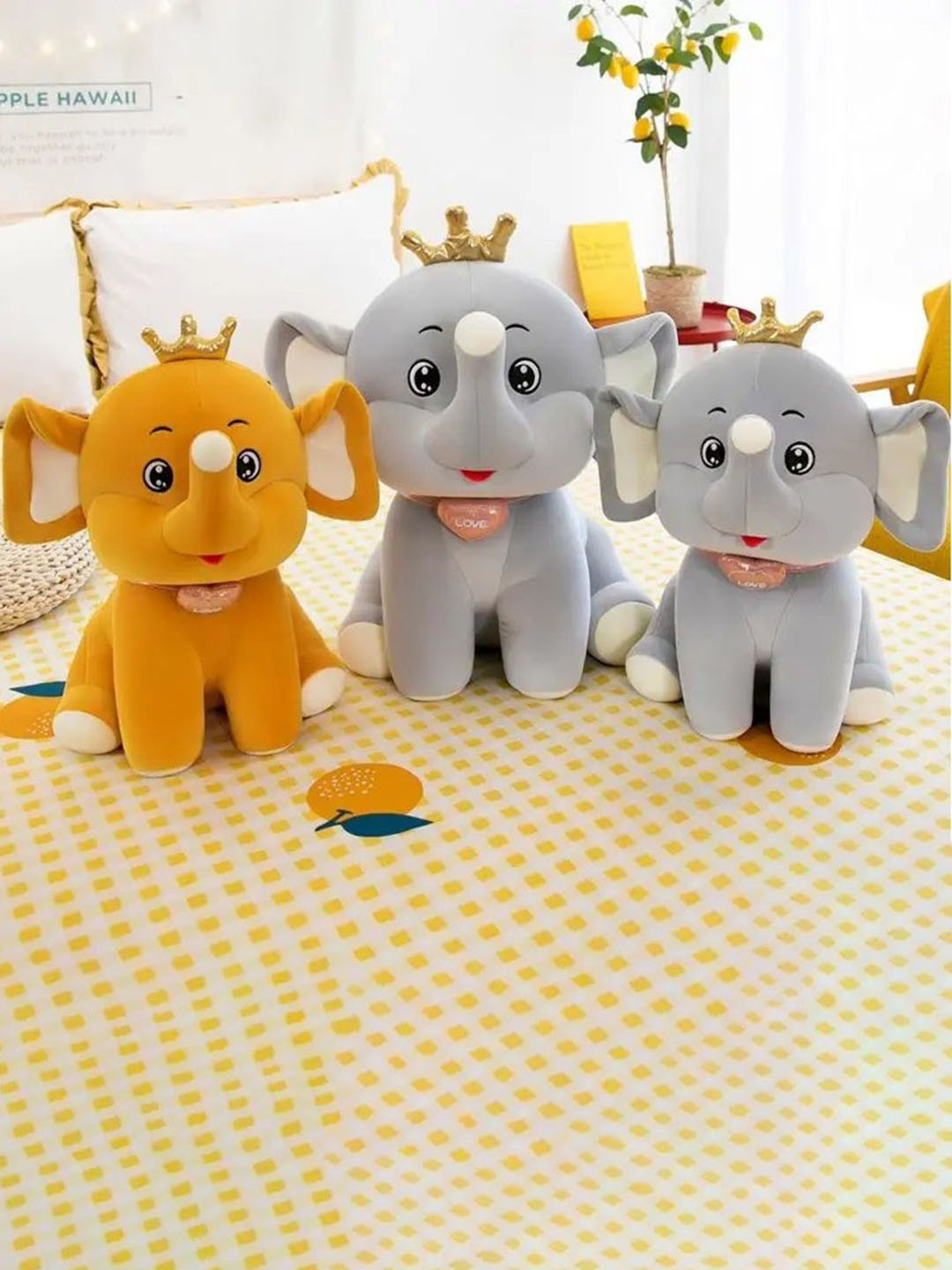 CuddleNest Royal Elephant Plush Toy