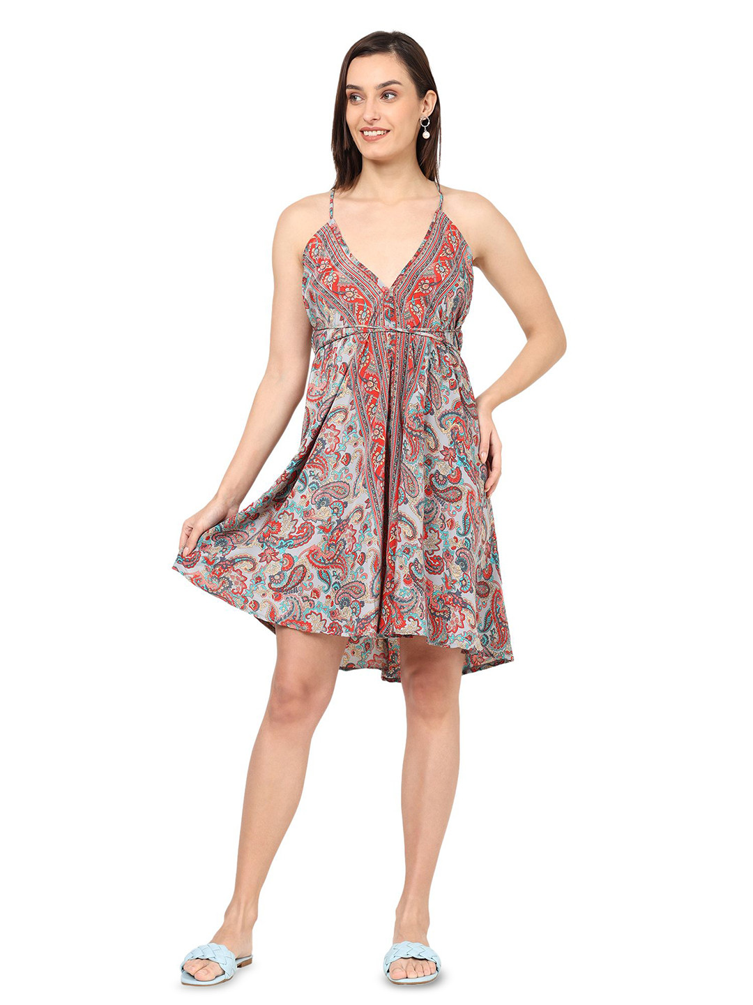 GALE GIRLS Paisley Printed A-Line Dress