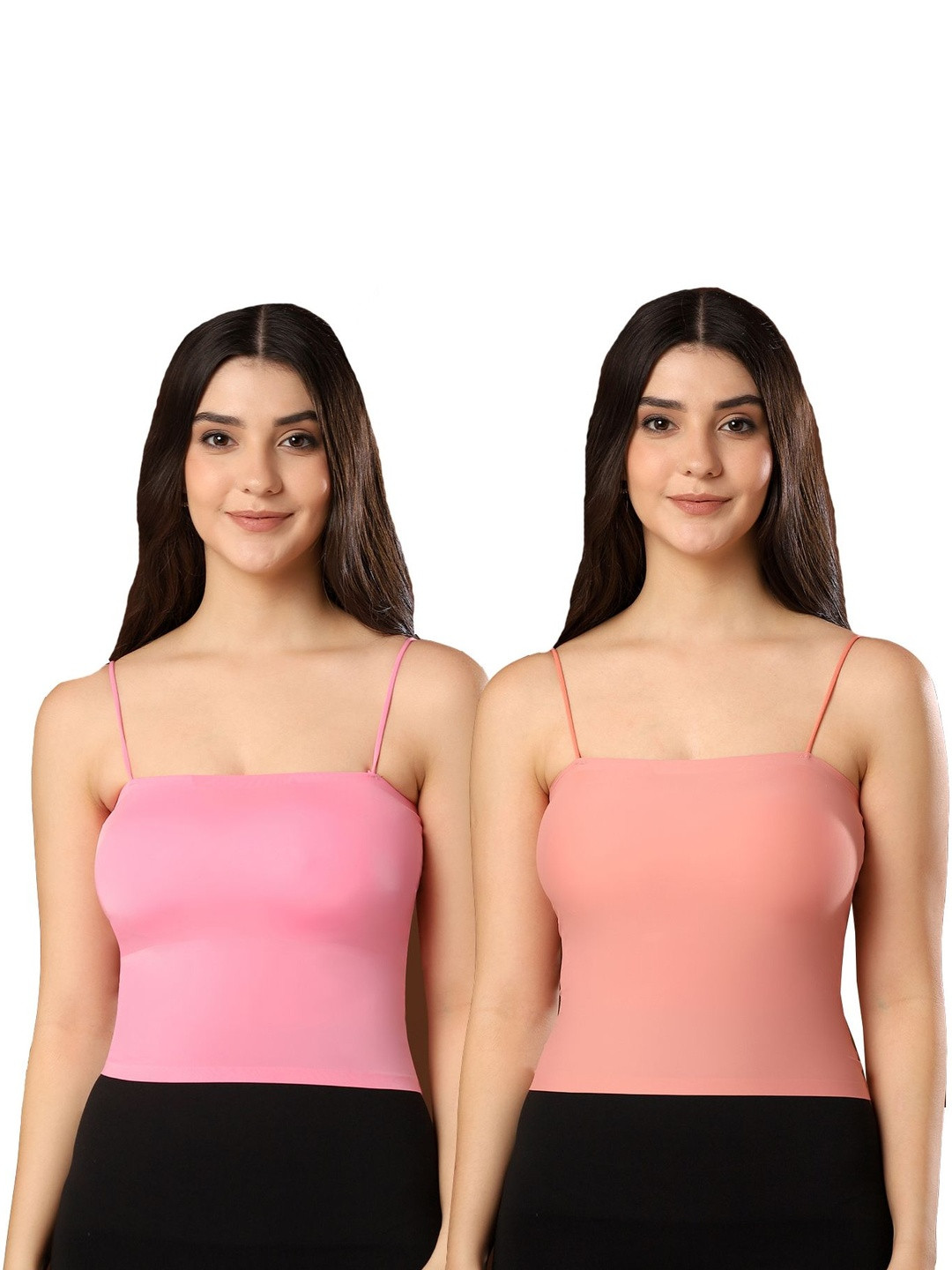 PAAVKI Women Lightly Padded Camisole Spaghetti Strap Bralette Tank Top