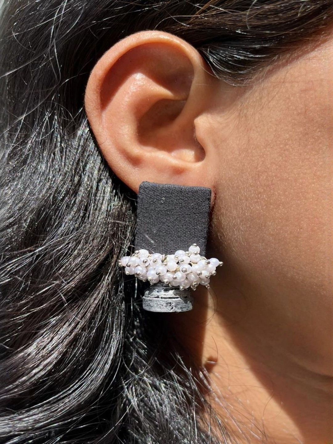 Laddki Pearls Beaded Square Shaped Drop Earrings