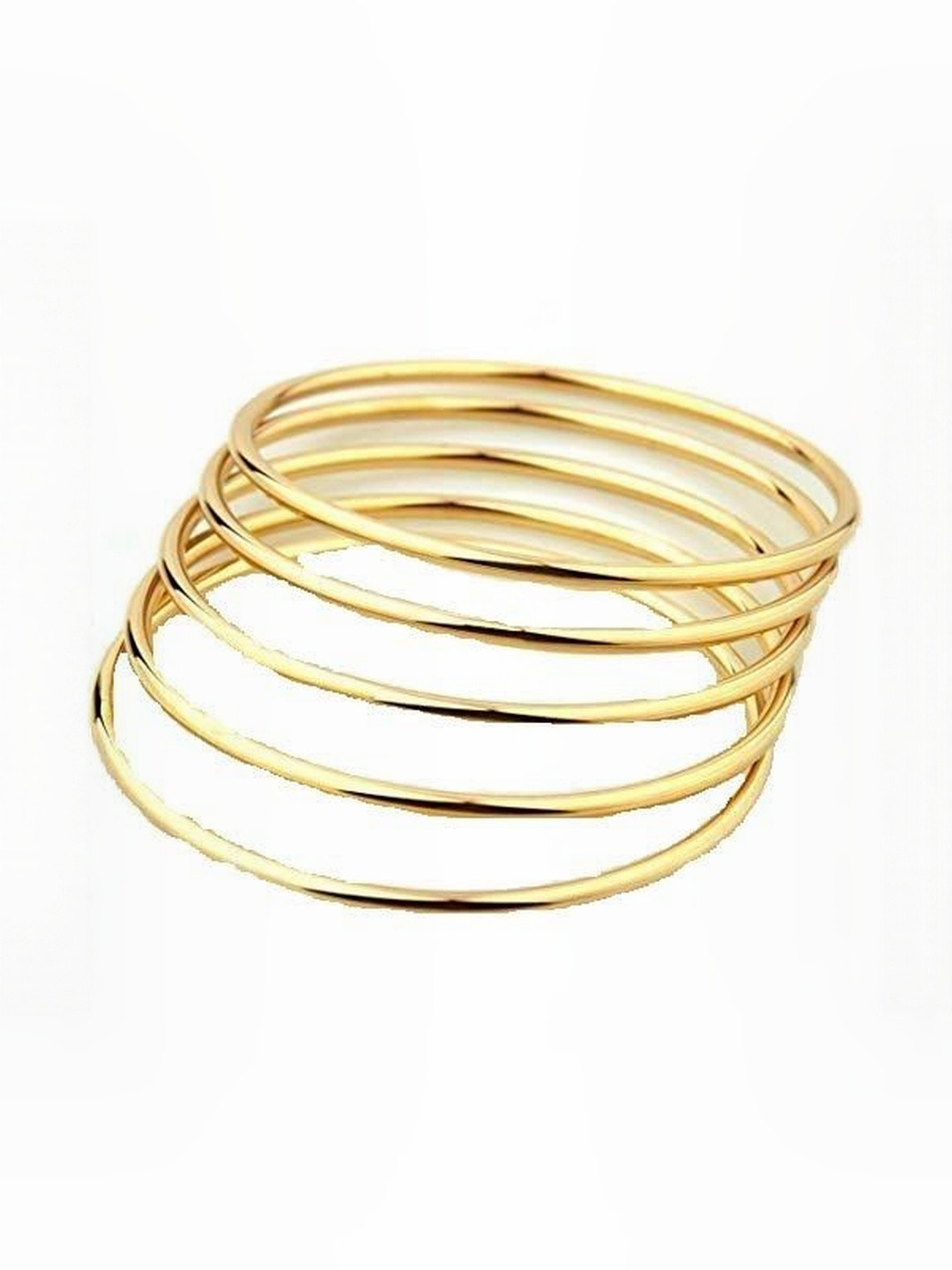 Moneekar Jewels Set Of 5 Unisex Stainless Steel Bangle-Style Bracelets